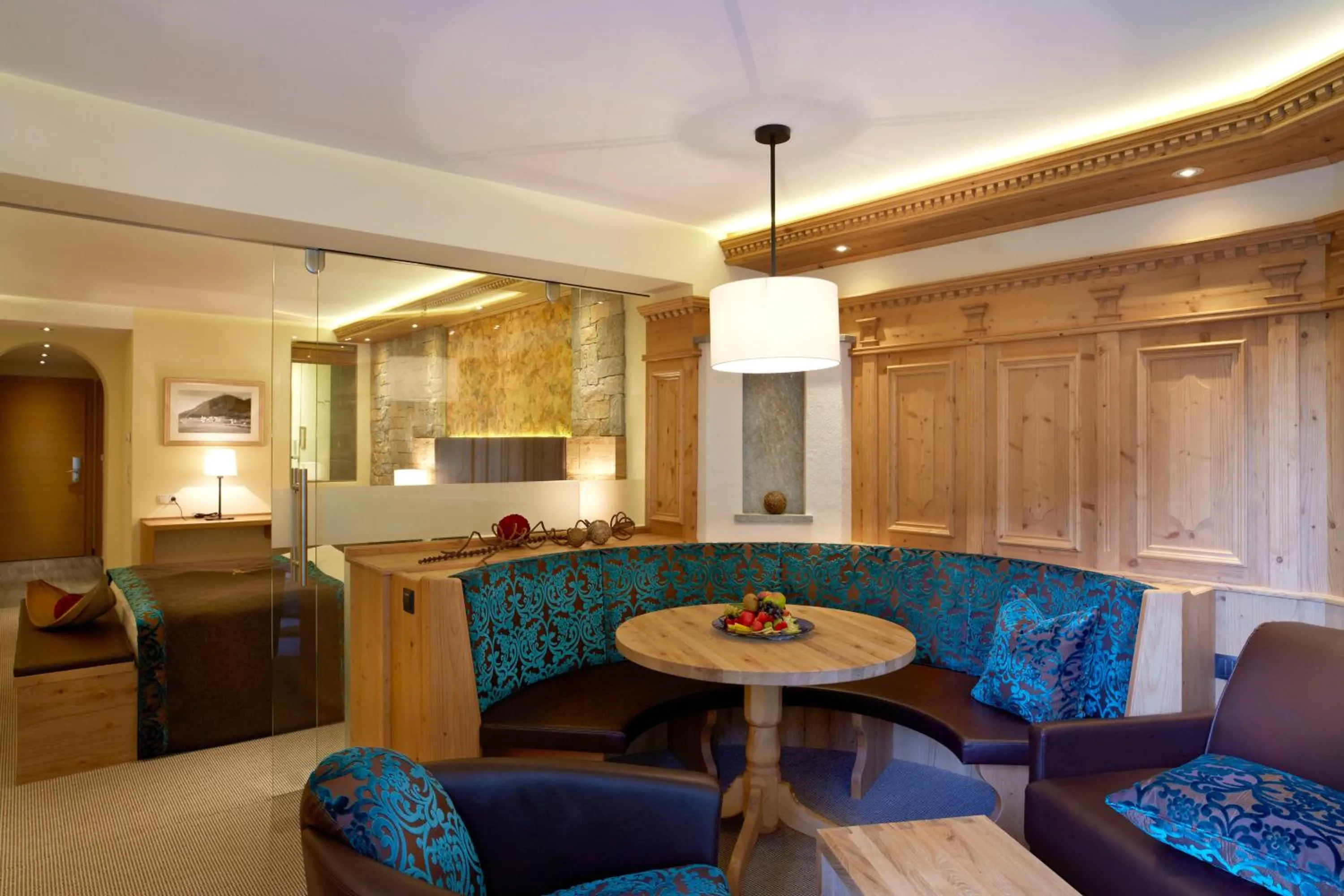 Seating area in Hotel Tirol