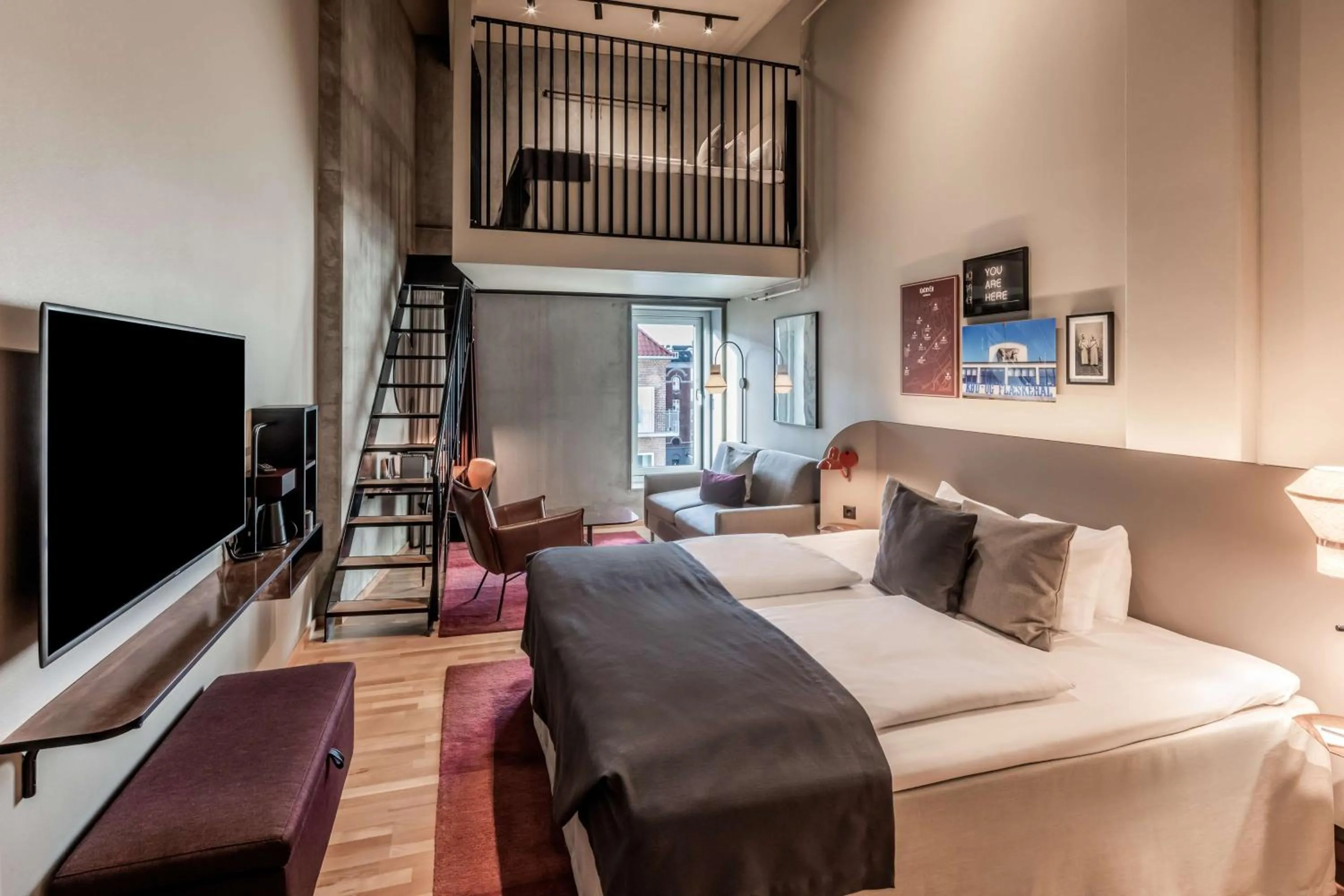 Bedroom, Bed in Scandic Kødbyen