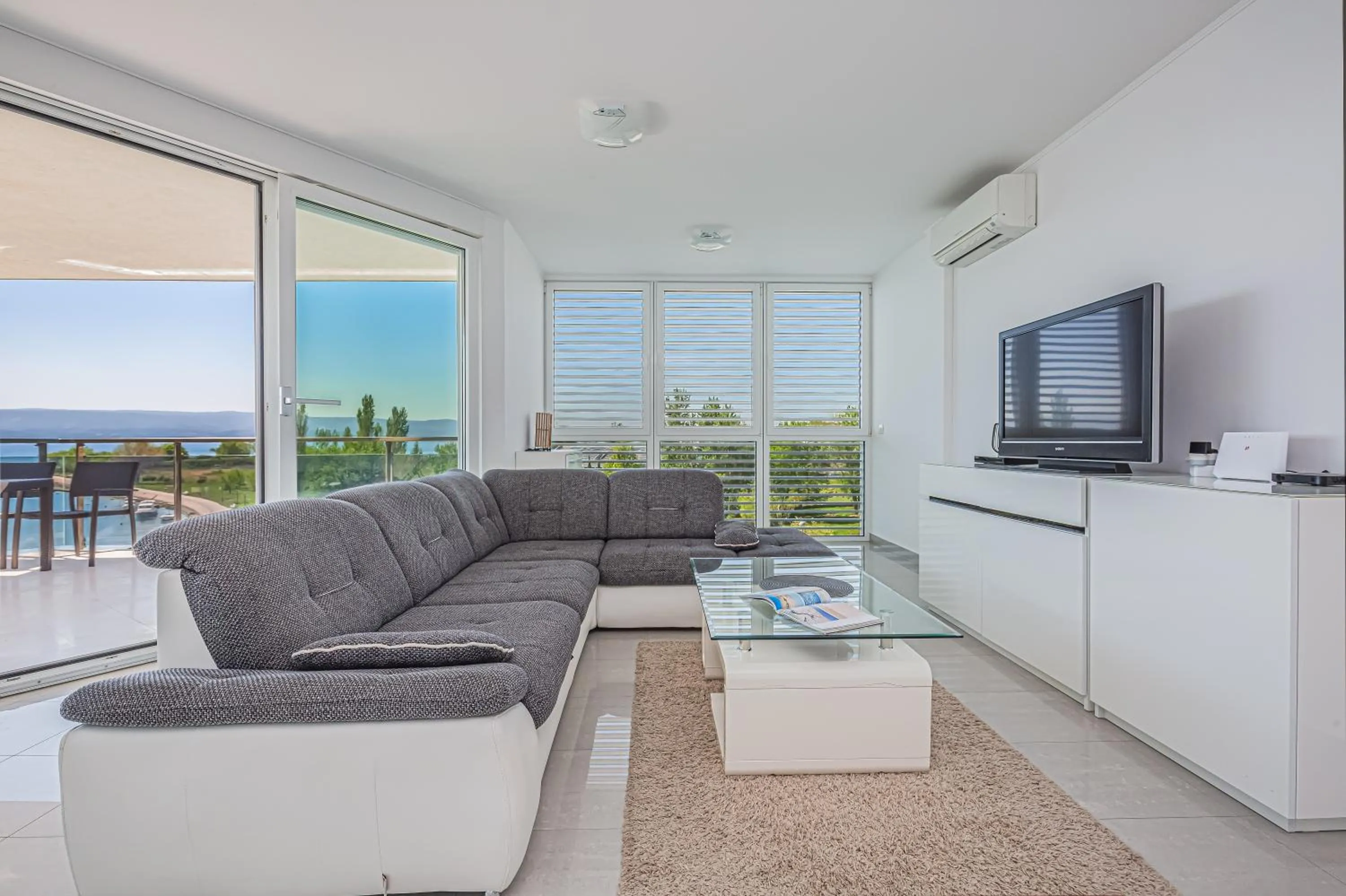 Living room in AP 4+2 in one of the most luxury building in Omis