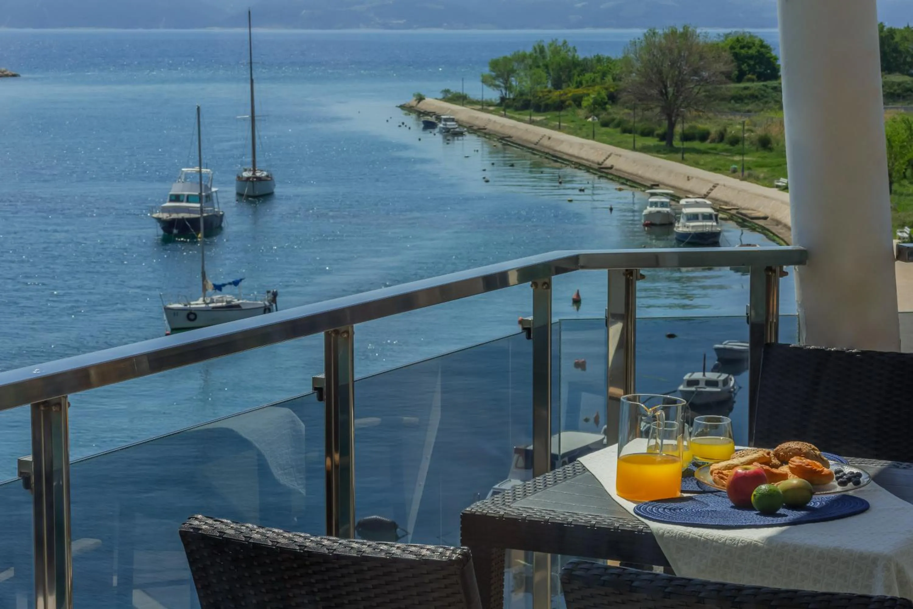 View (from property/room) in AP 4+2 in one of the most luxury building in Omis