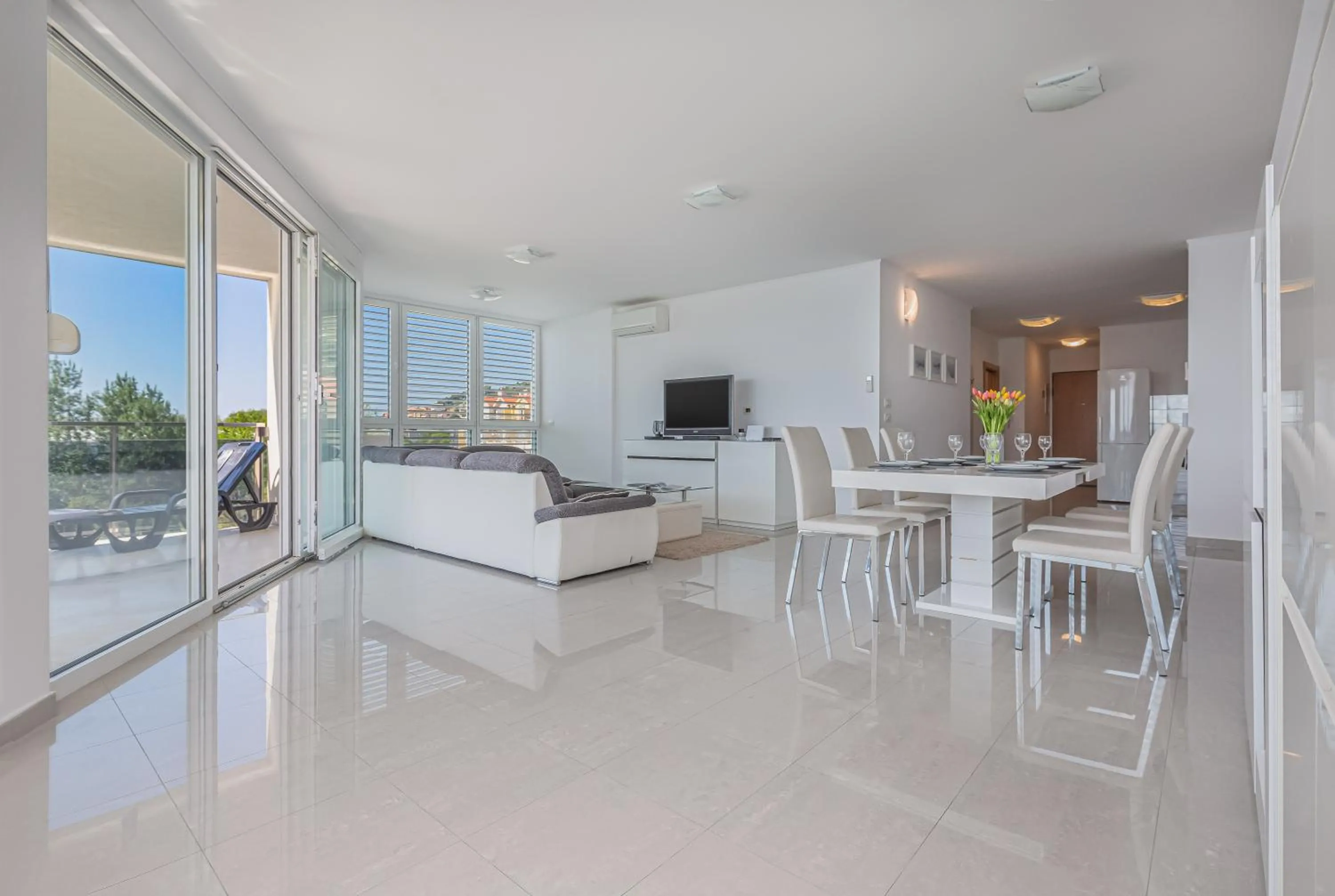 Living room in AP 4+2 in one of the most luxury building in Omis