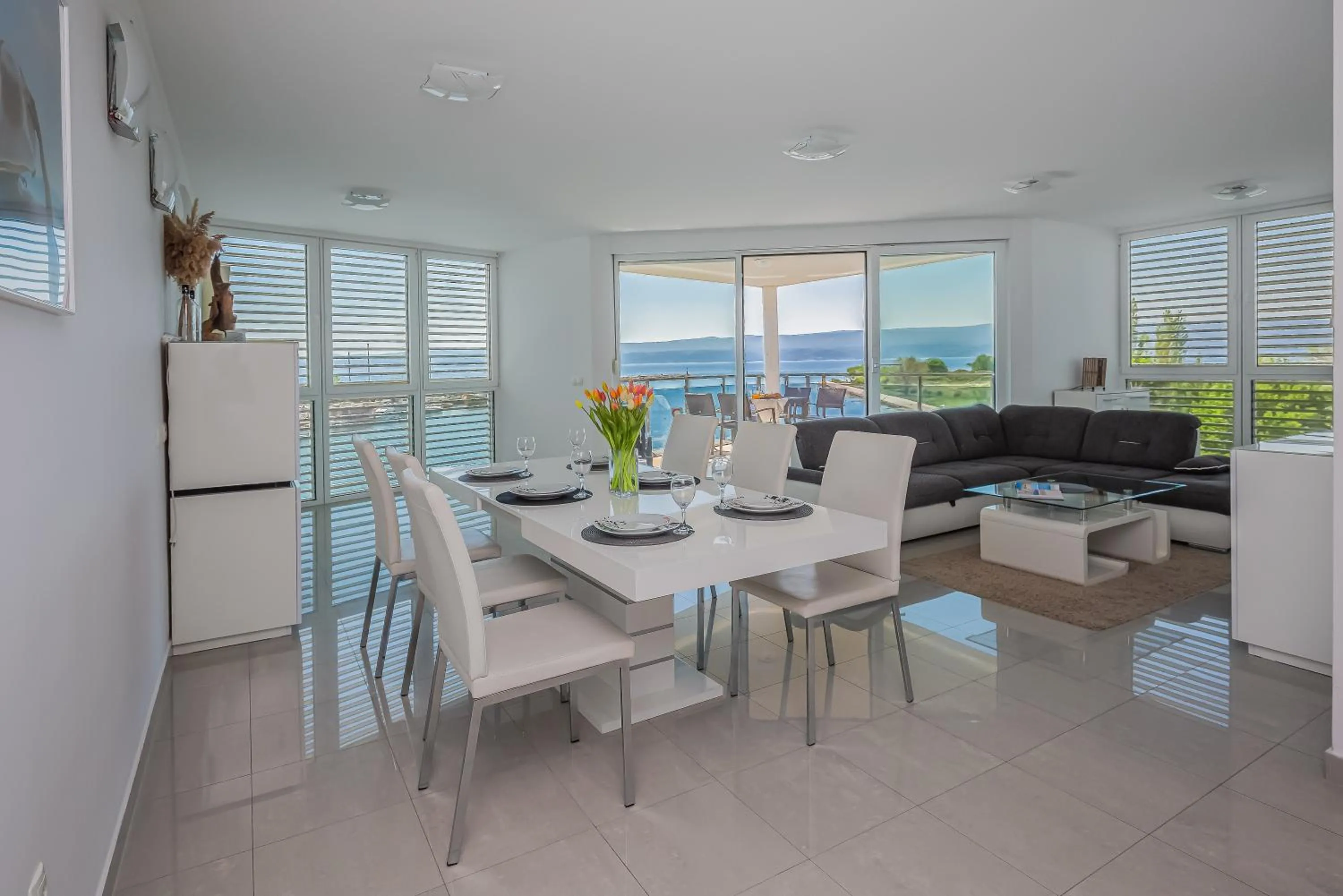 Living room in AP 4+2 in one of the most luxury building in Omis