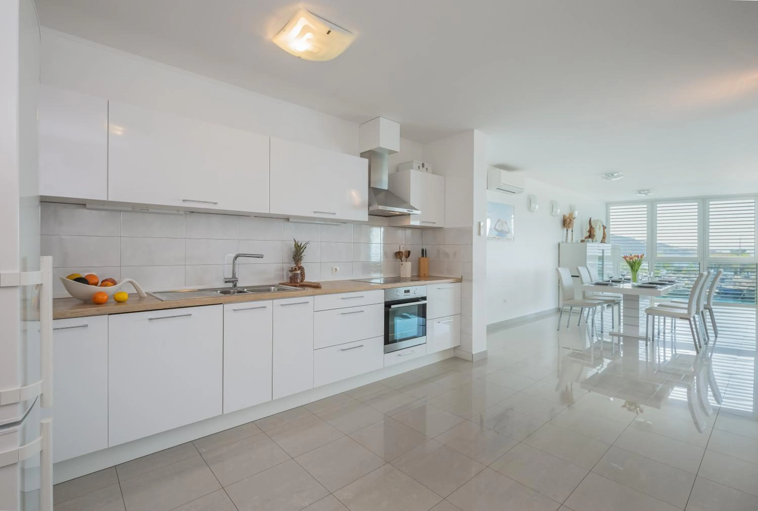 kitchen in AP 4+2 in one of the most luxury building in Omis