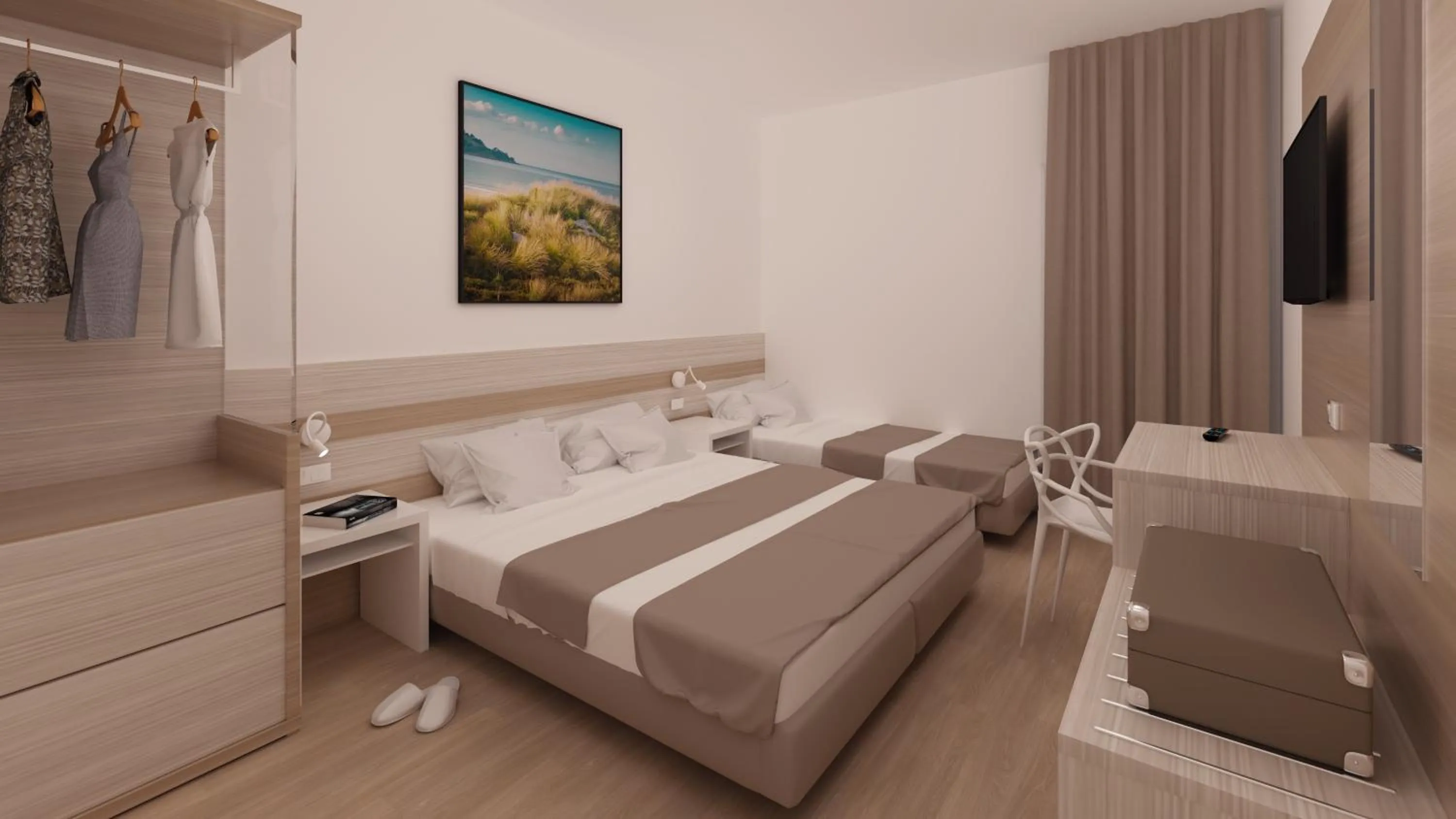 Bed in Hotel Portofino