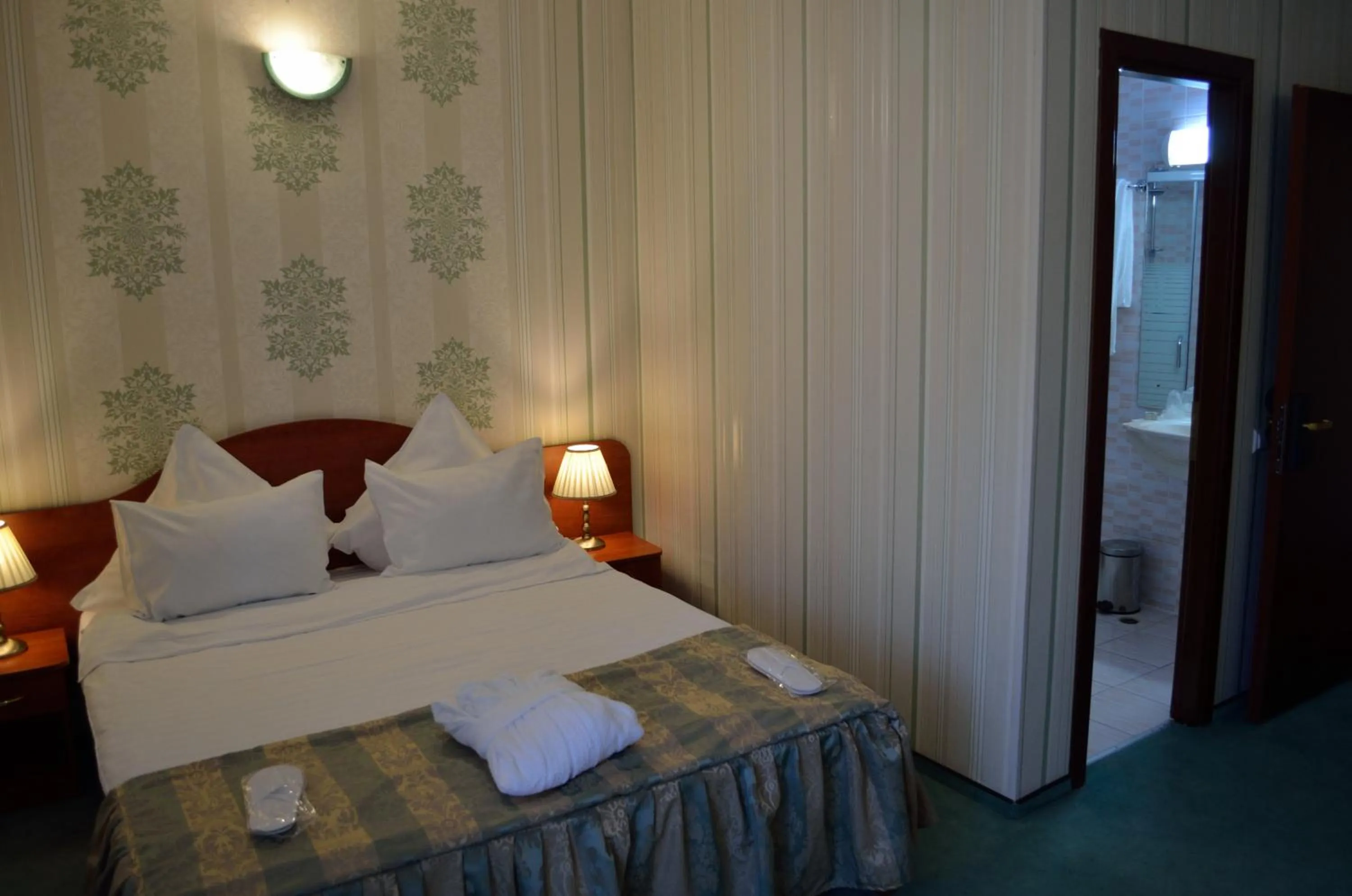 Bathroom, Bed in Hotel Rusu
