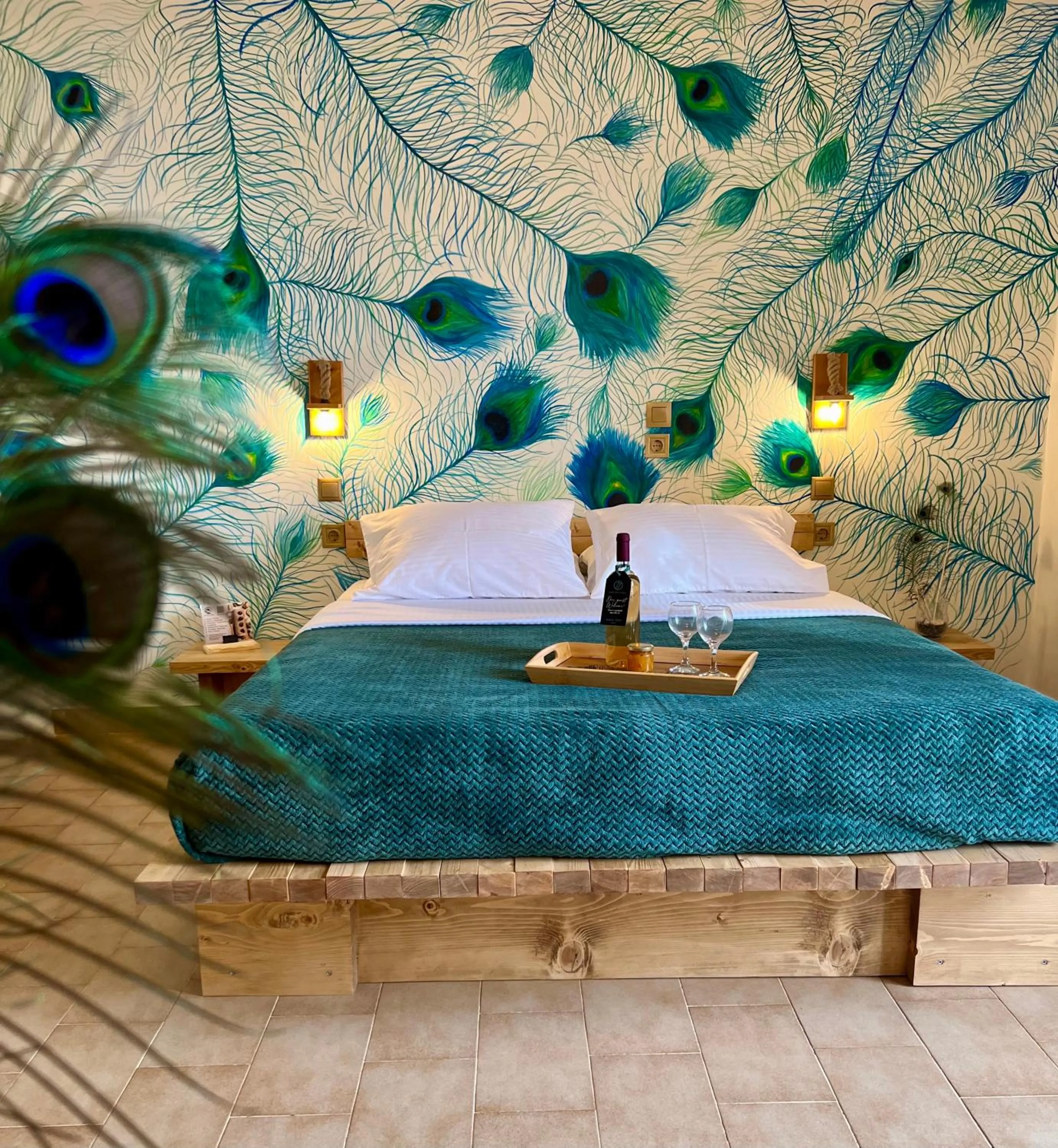 Bed in Ocean Front Studios 77