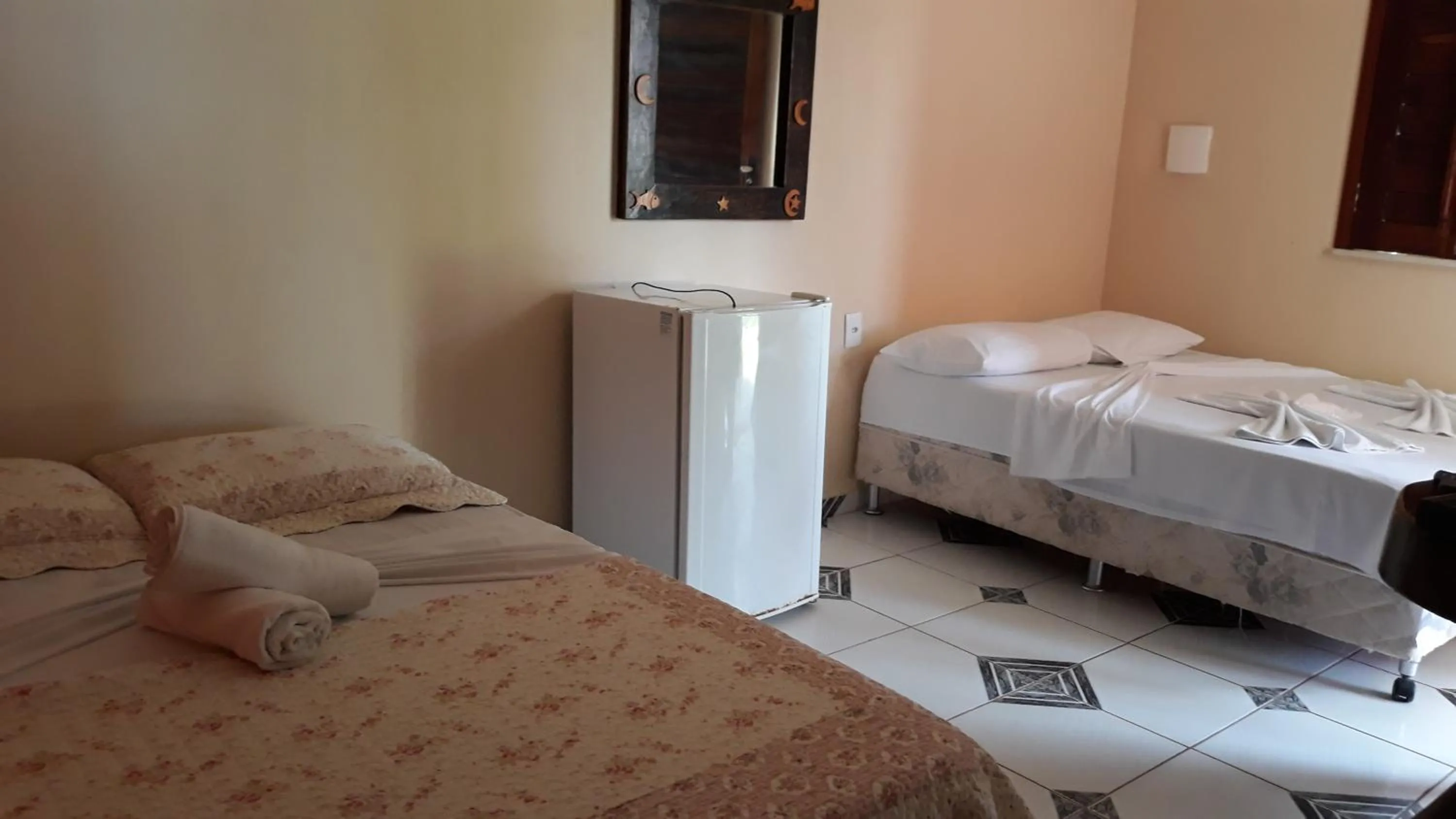 Bed in Pousada Via Lactea