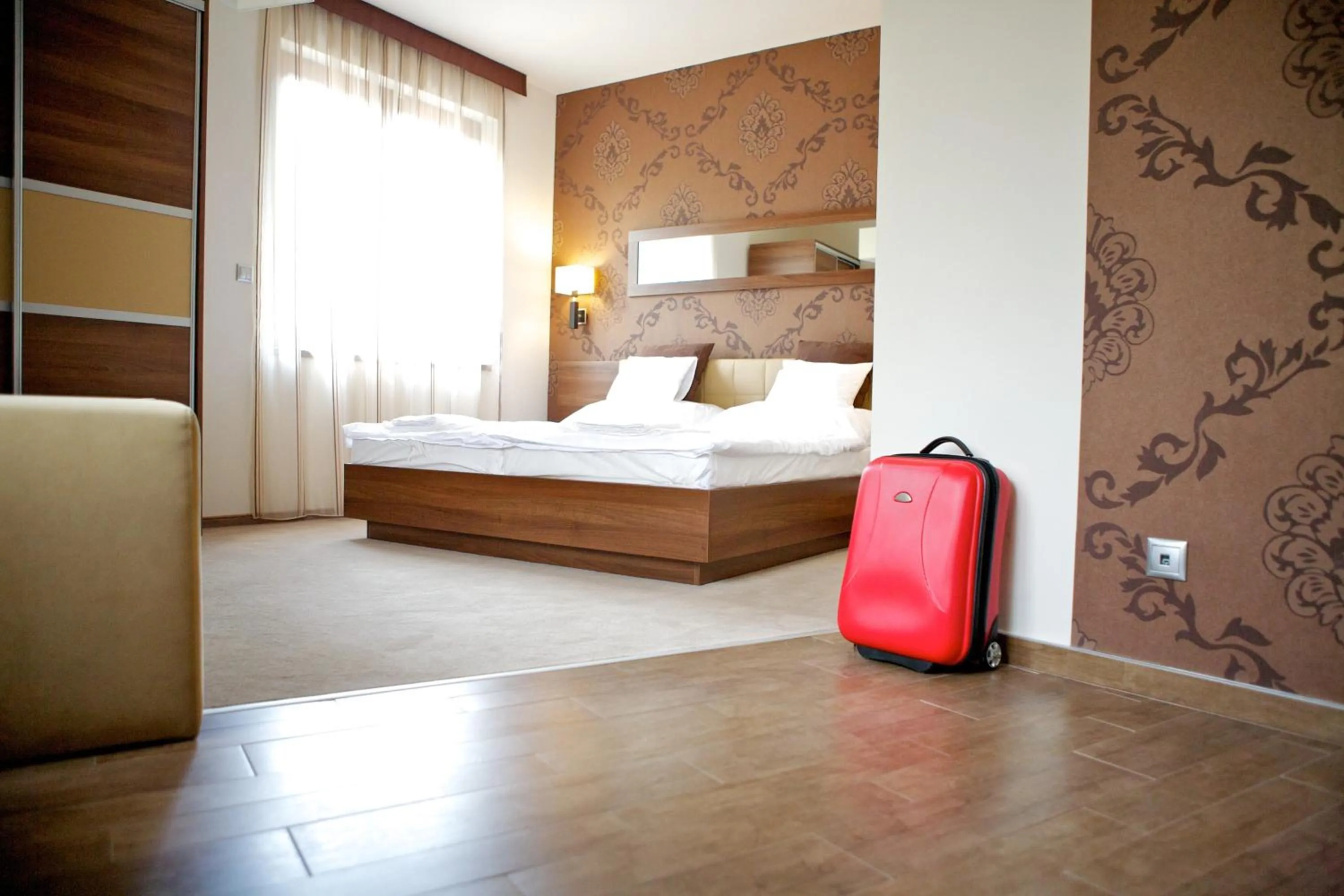 Decorative detail, Bed in Airport Wellness Panzio