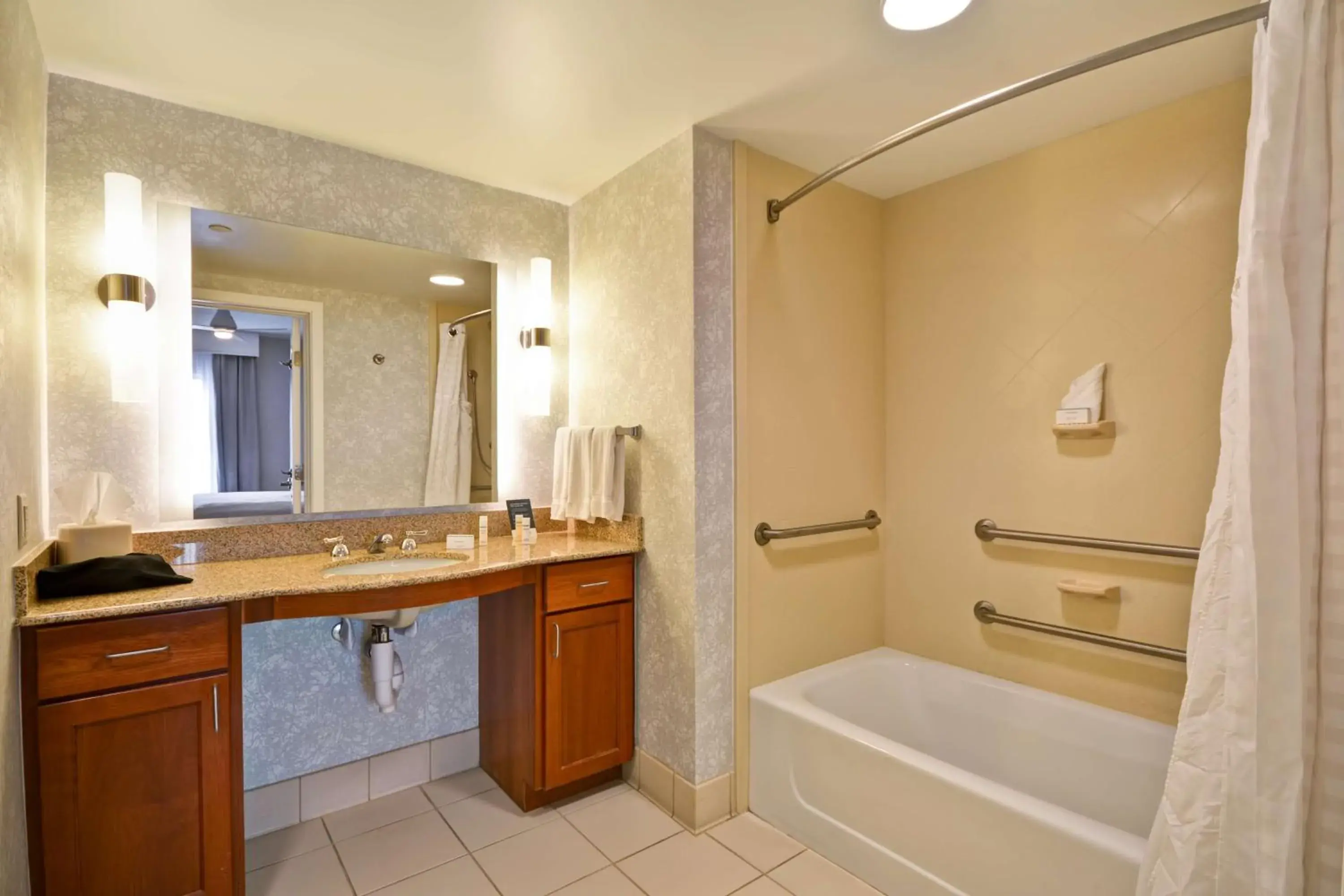 Bathroom in Homewood Suites by Hilton Ithaca Bathroom in Homewood Suites by Hilton Ithaca