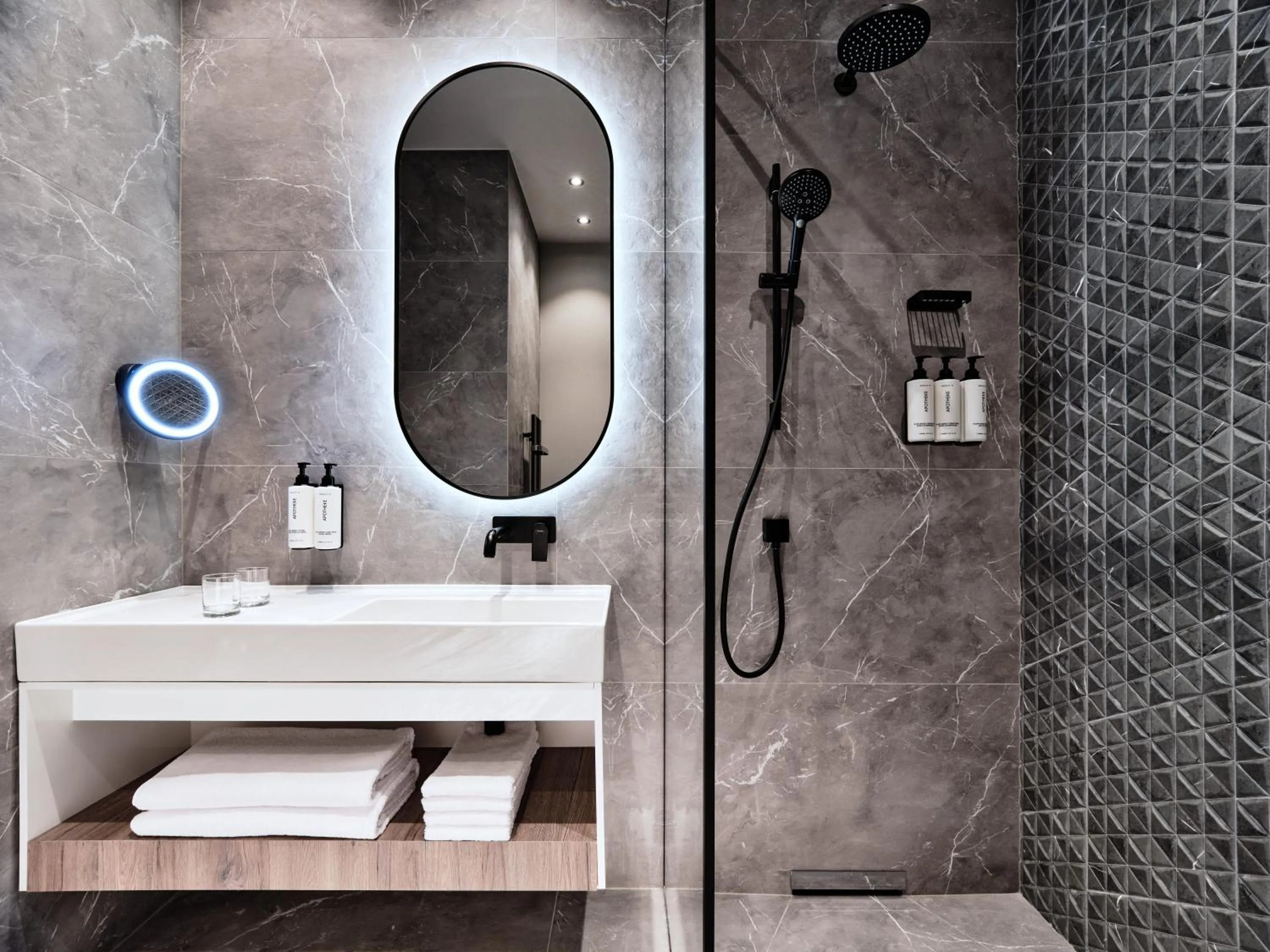 Shower in Crowne Plaza Sofia by IHG