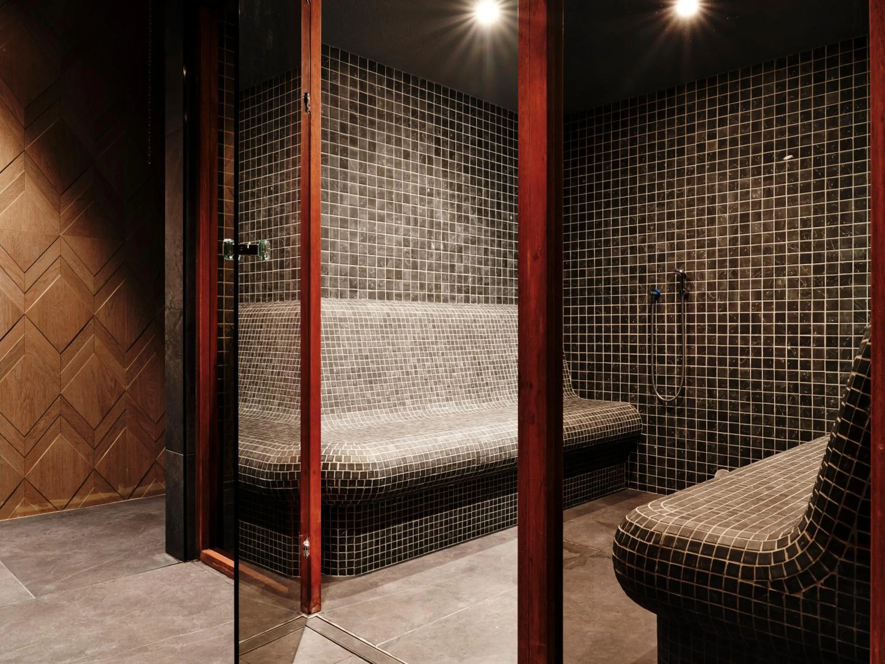 Steam room, Bed in Crowne Plaza Sofia by IHG