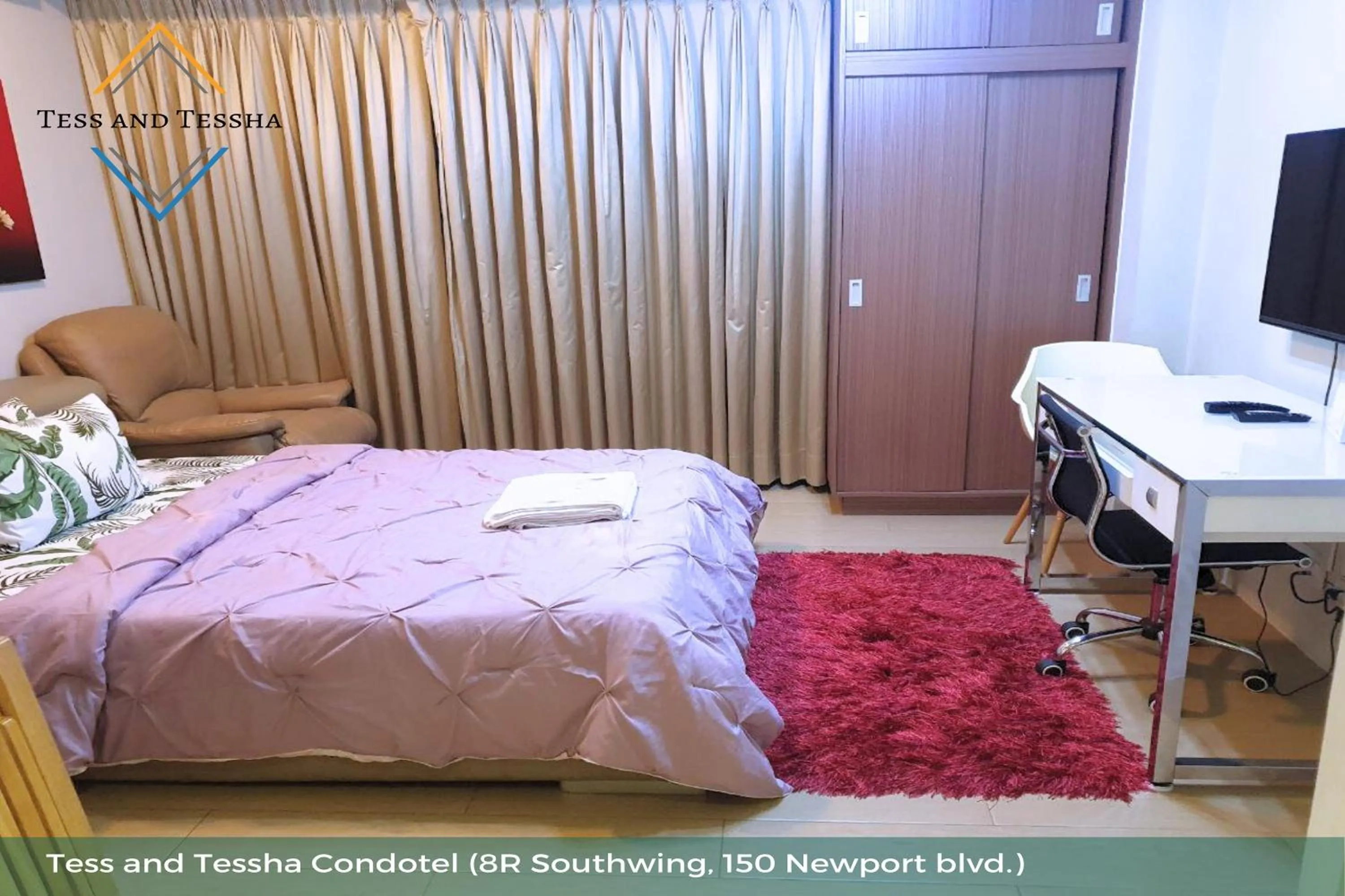 Bed in Tess and Tessha Condotel near T3 Airport