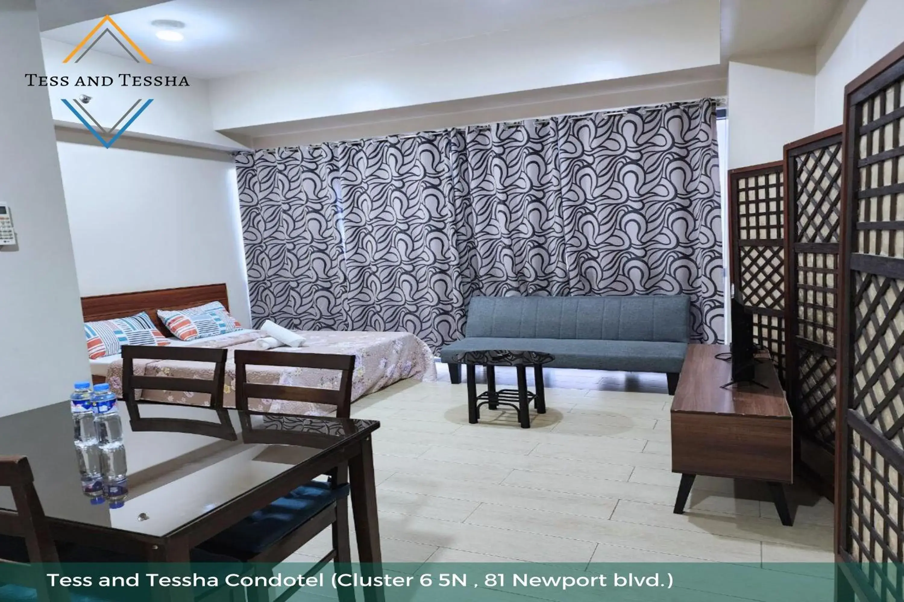 Bed in Tess and Tessha Condotel near T3 Airport Bed in Tess and Tessha Condotel near T3 Airport