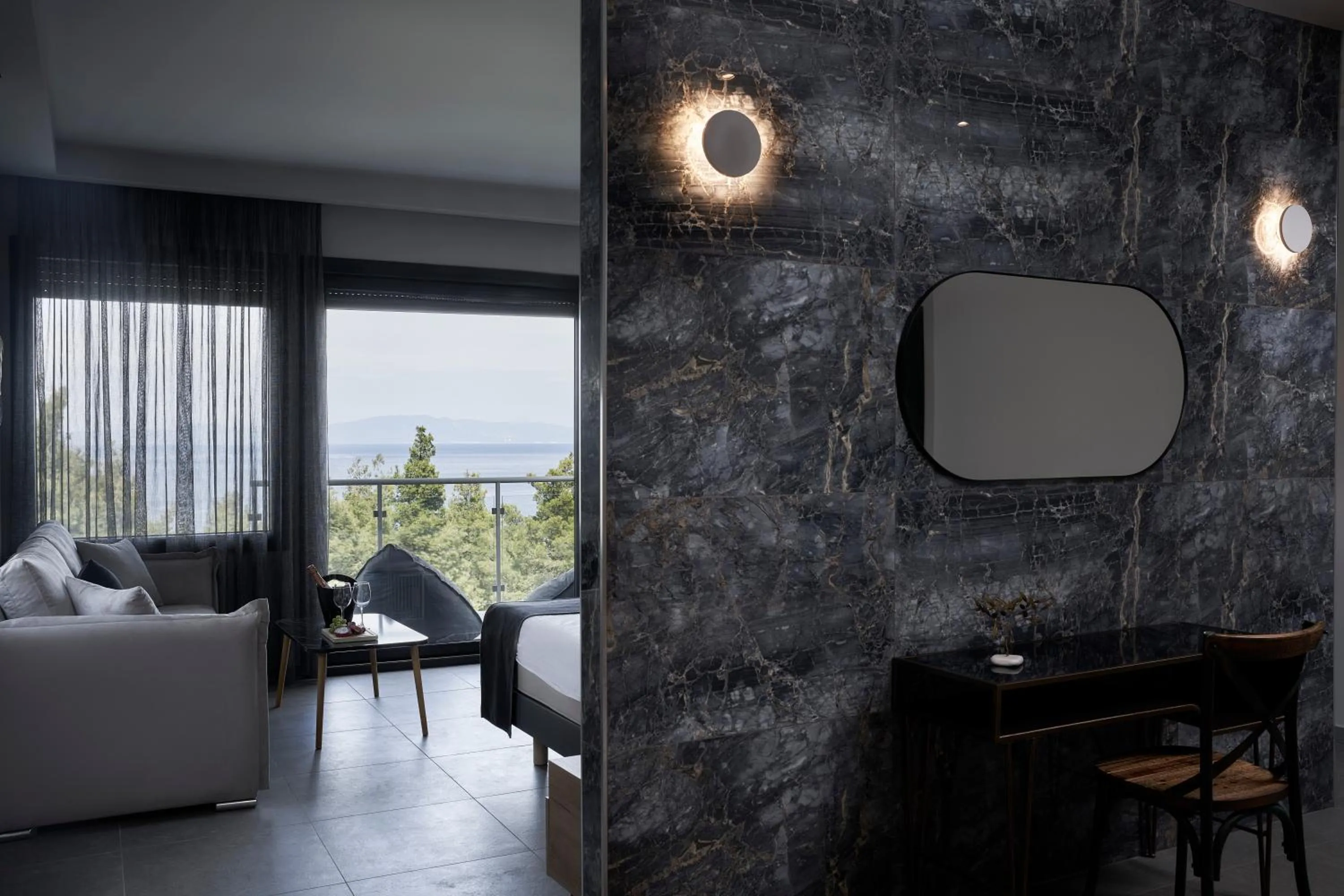 Seating area in Mirabilia Boutique Hotel