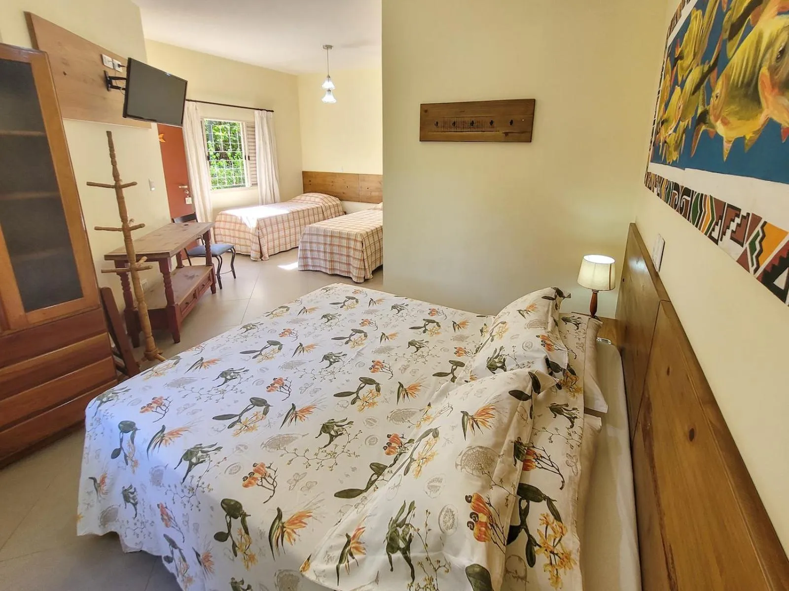 Bed in Hotel Pousada Águas de Bonito