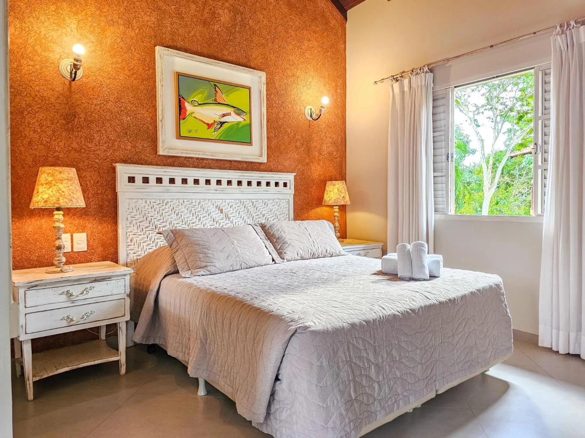 Bed in Hotel Pousada Águas de Bonito