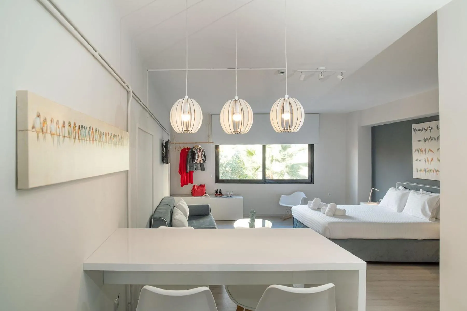 Living room, Bed in Plaka Heart