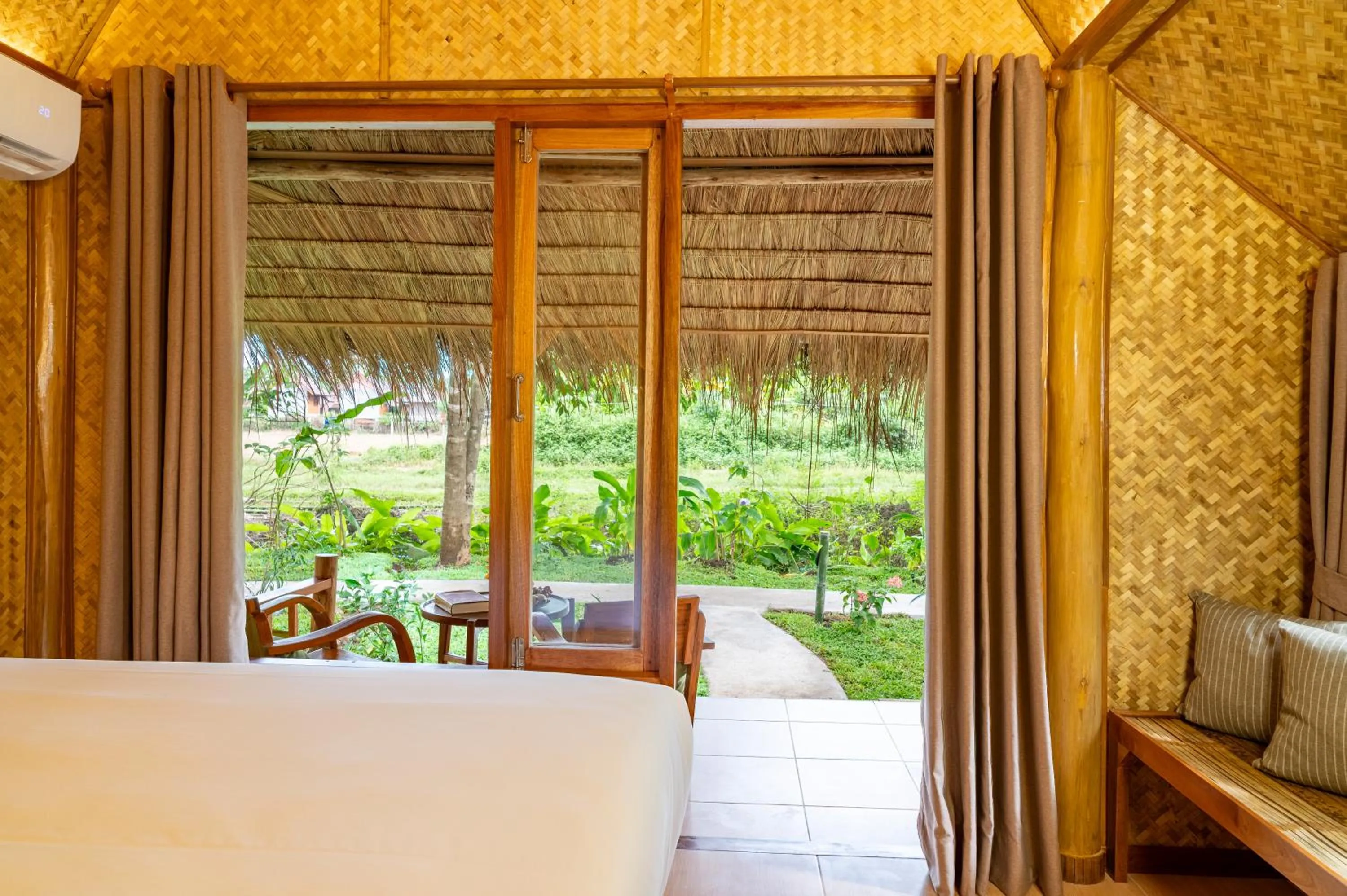 Patio, Bed in Pai Village Boutique Resort