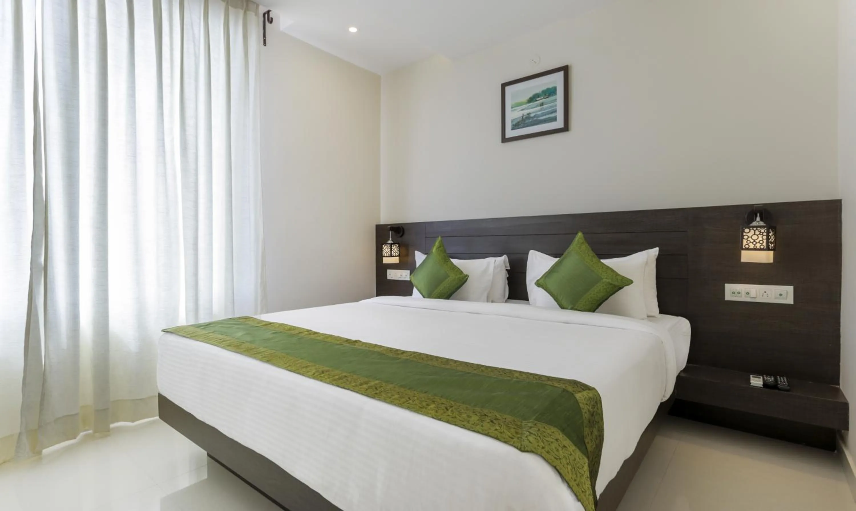 Bedroom, Bed in Treebo Sunrise IG Road