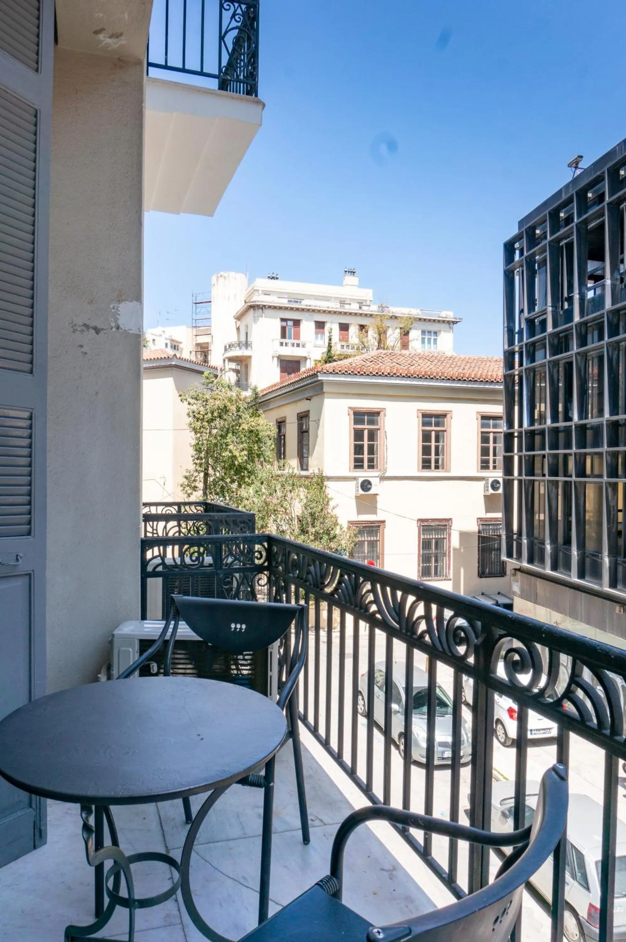 Balcony/Terrace in Dioskouros Hostel