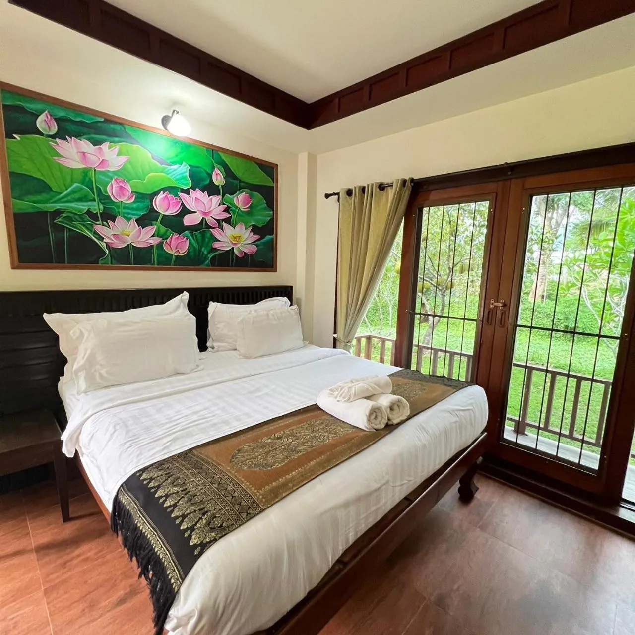 View (from property/room), Bed in Sasidara Resort Nan