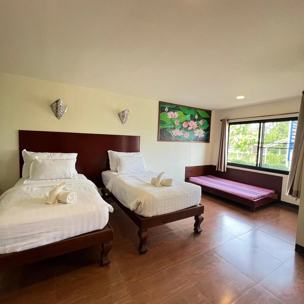 towels, Bed in Sasidara Resort Nan