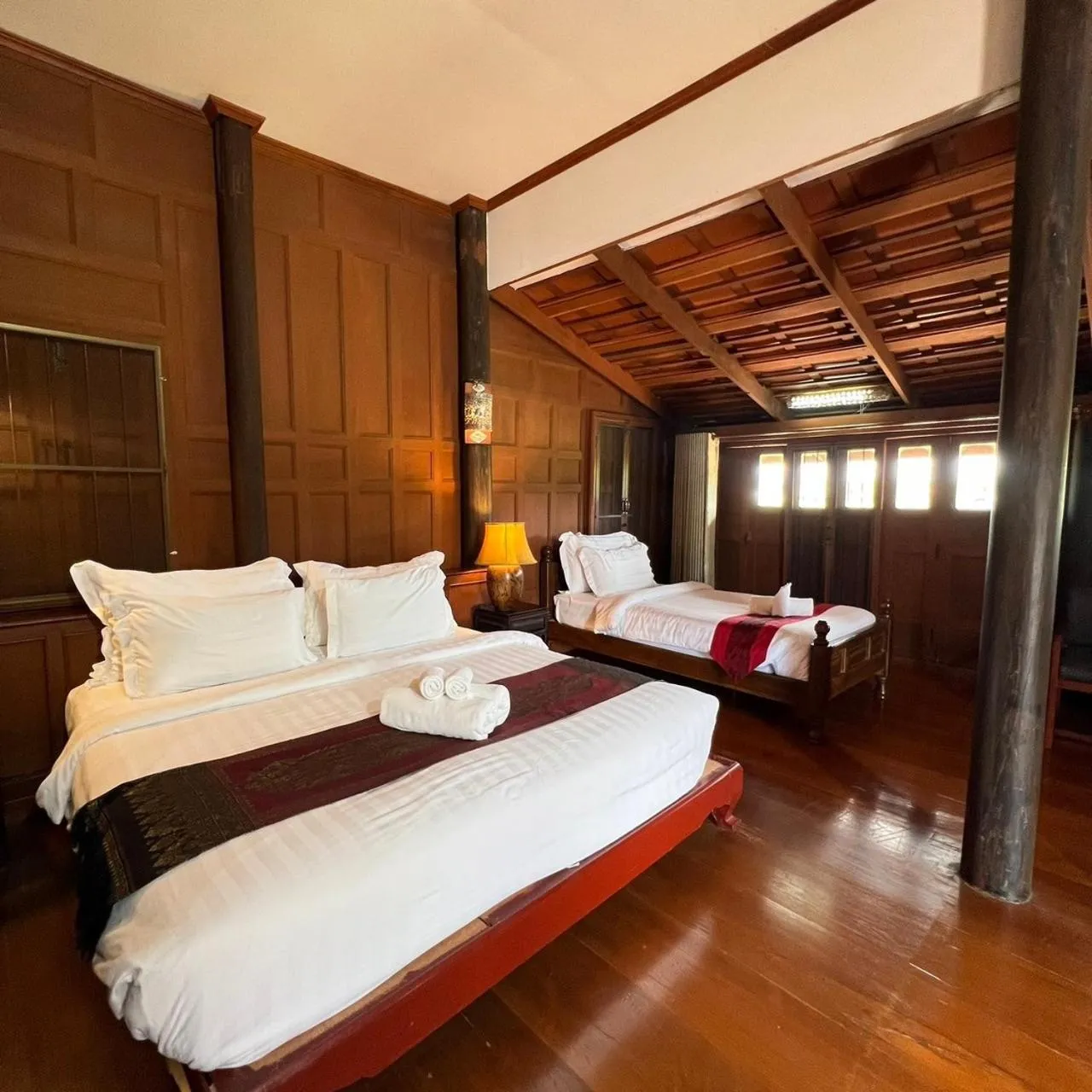 towels, Bed in Sasidara Resort Nan