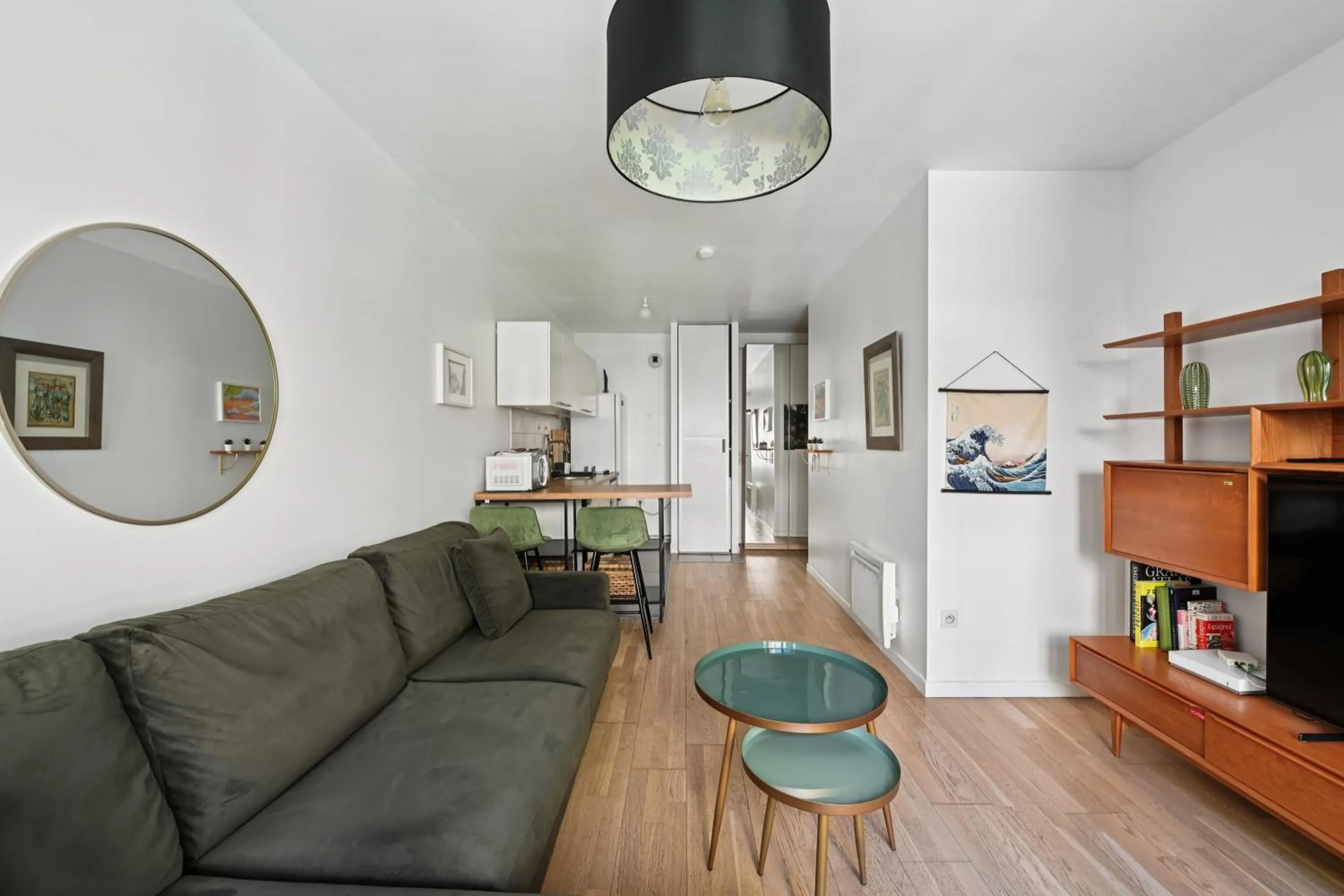 Kitchen or kitchenette in Résidence AURMAT - Appart - Hôtel - Boulogne - Paris