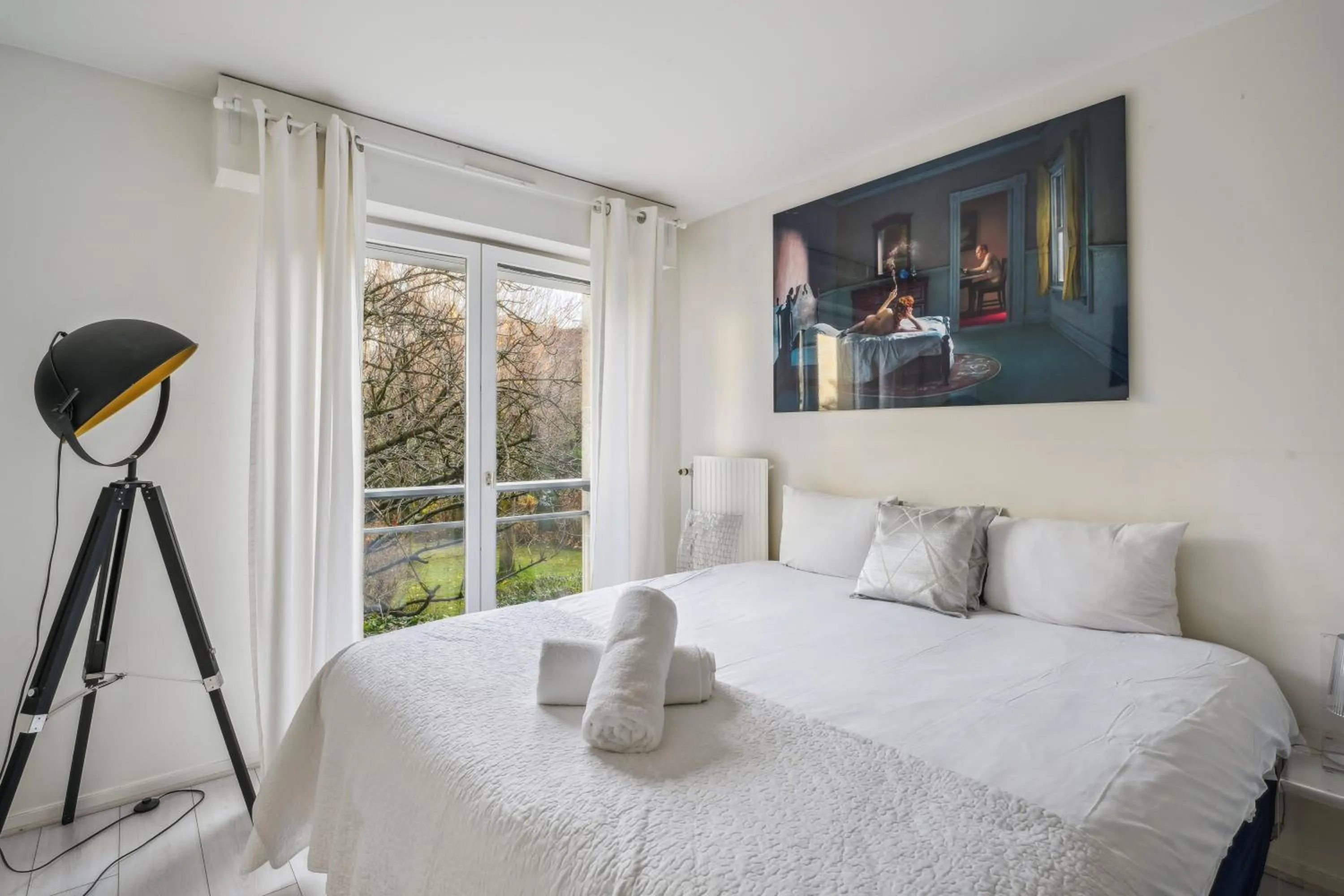 Bed in Résidence AURMAT - Appart - Hôtel - Boulogne - Paris