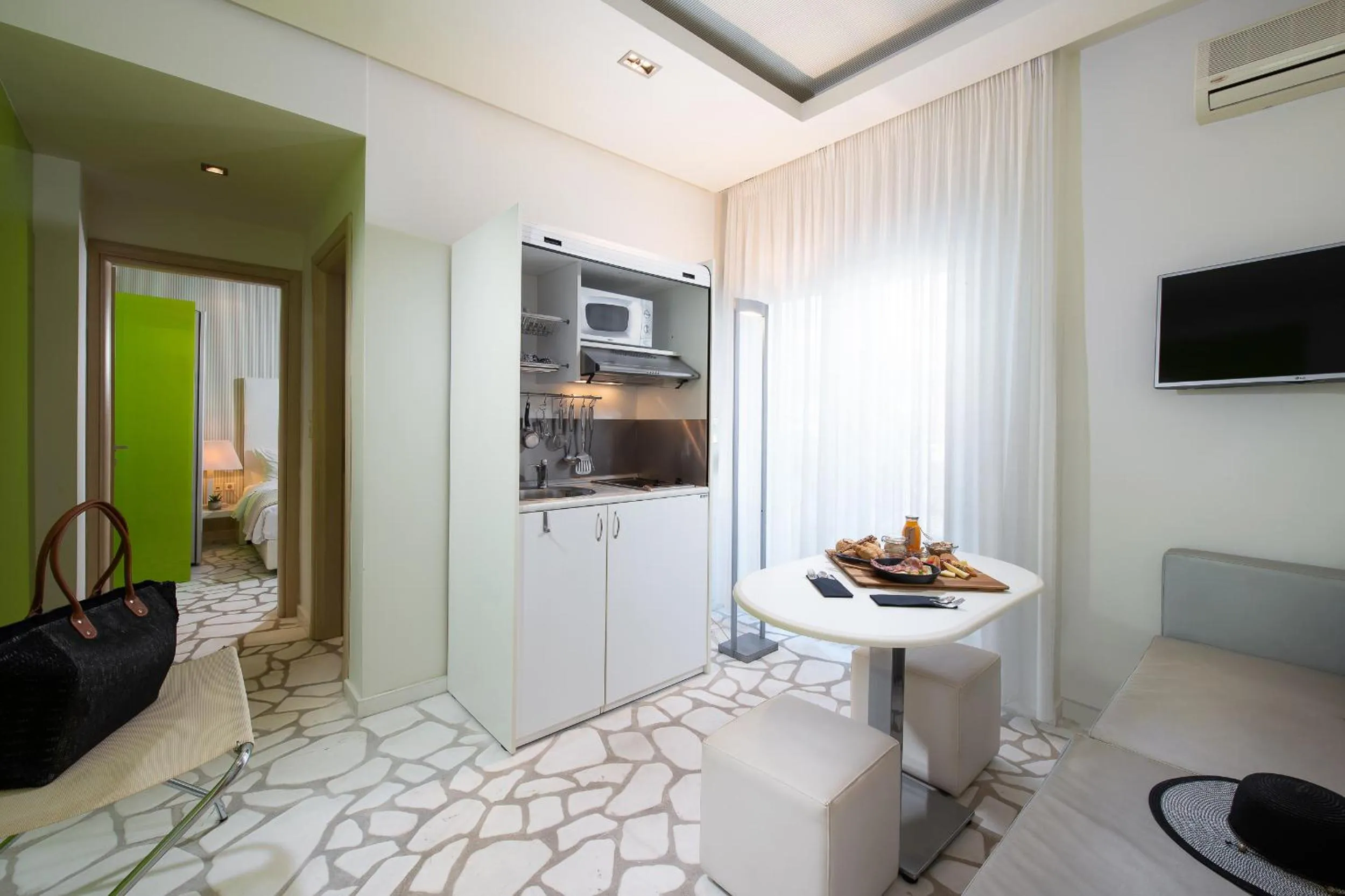 Kitchen or kitchenette in Afrodite Suites