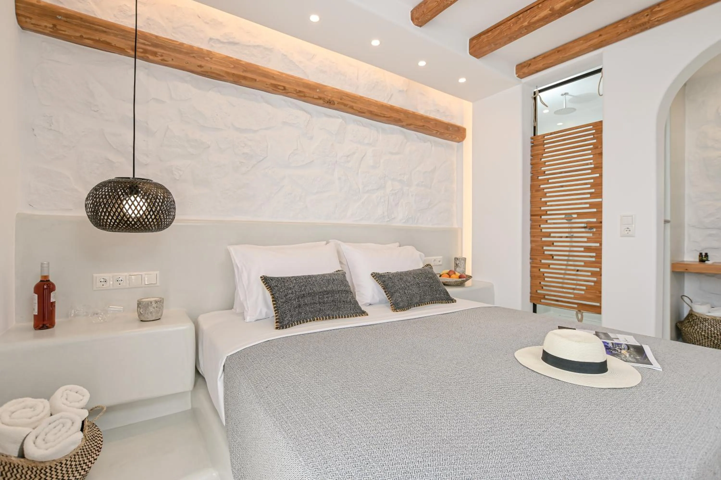 Bed in Naxos Blue Sky