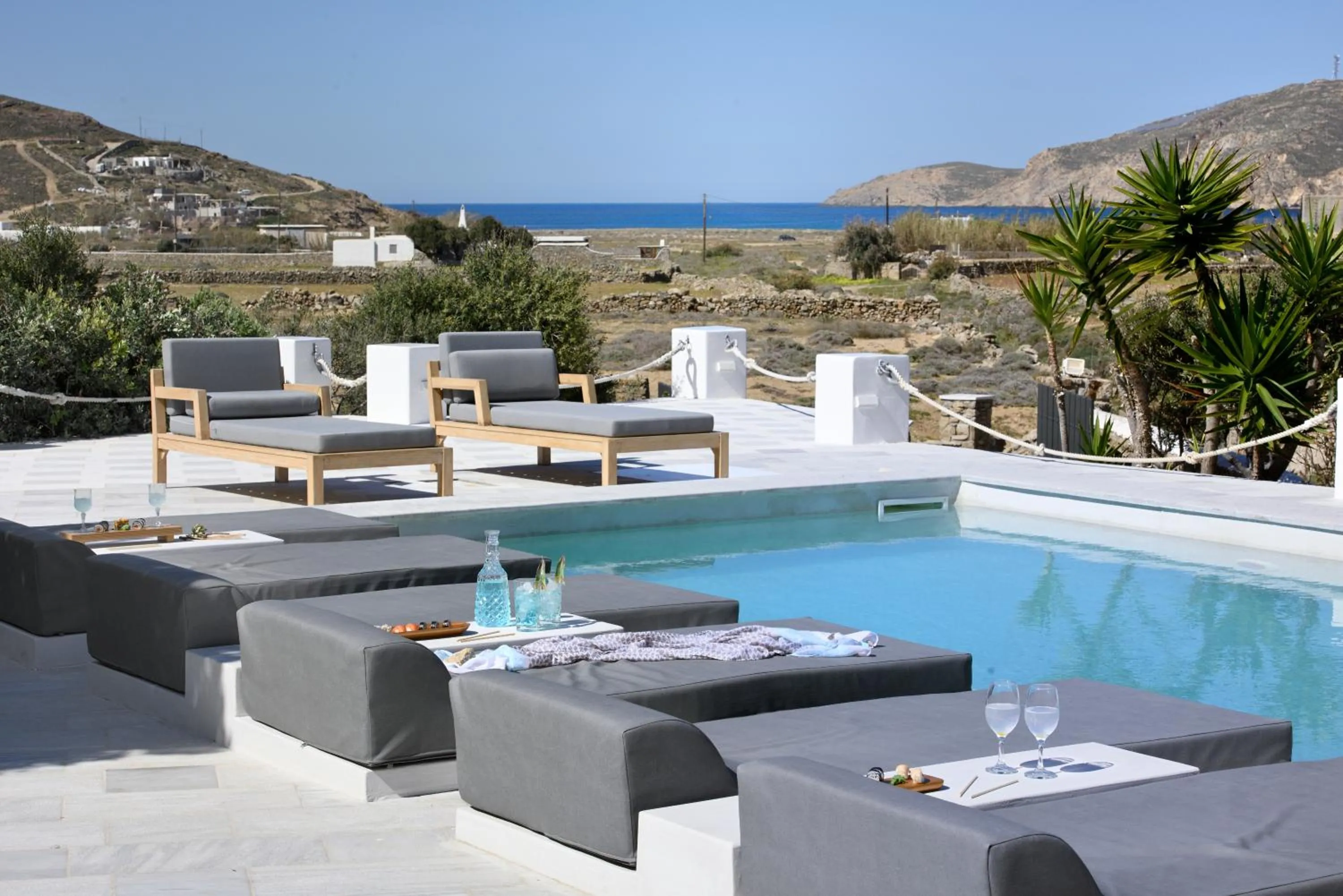 Patio in Mykonos Dream Villas