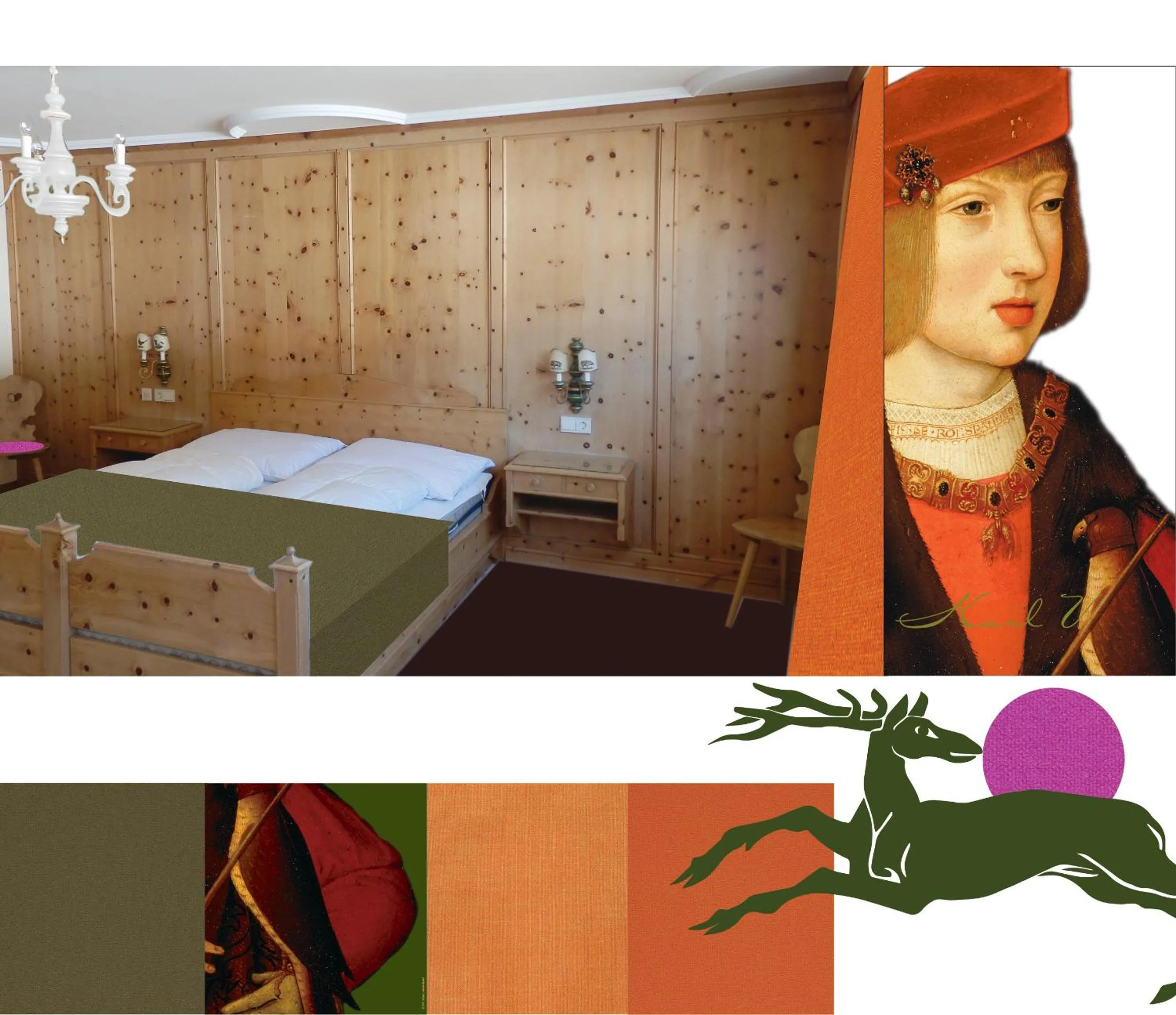 Decorative detail, Bed in Hotel Jagdschloss Resort