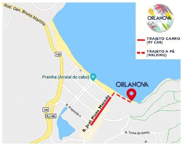 Location in Orlanova Hotel