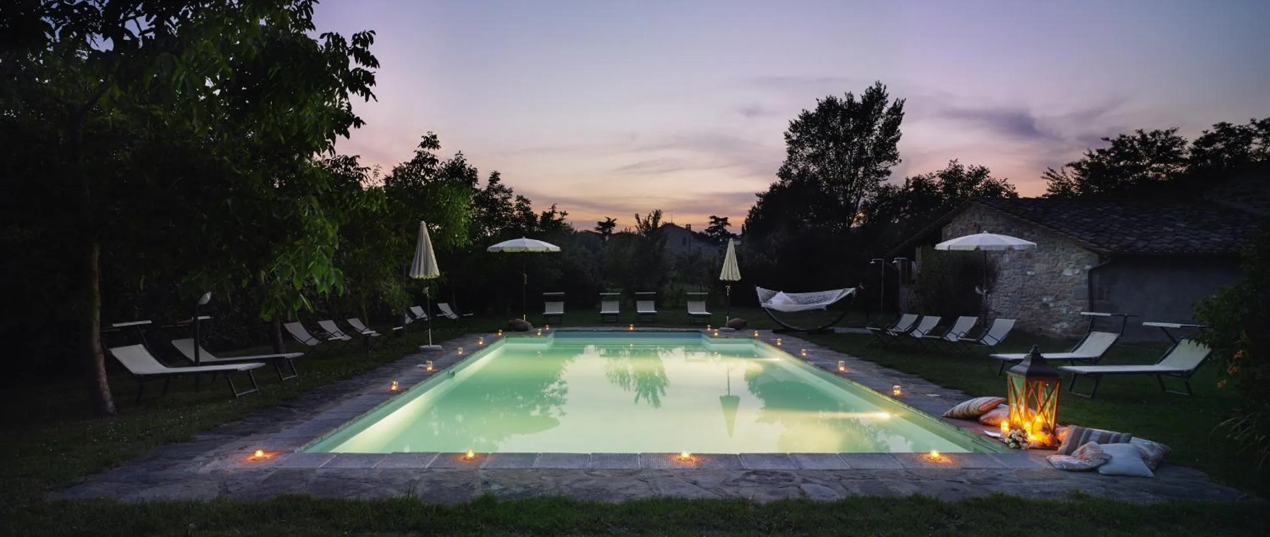 Pool view in Monastero San Silvestro