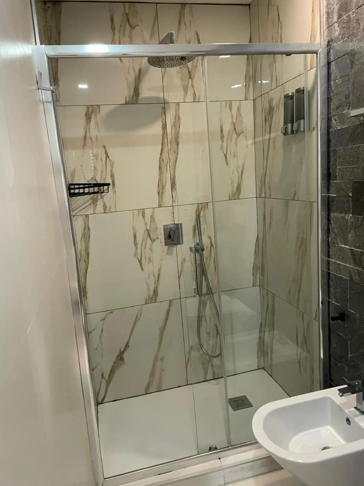 Shower in Terrazza Aragon Room and SPA