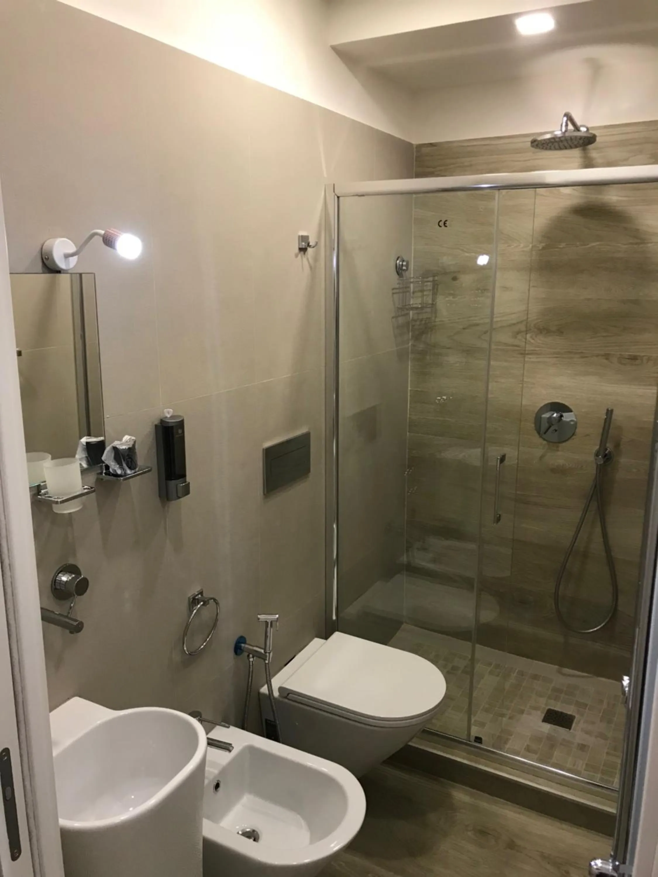 Shower in Terrazza Aragon Room and SPA