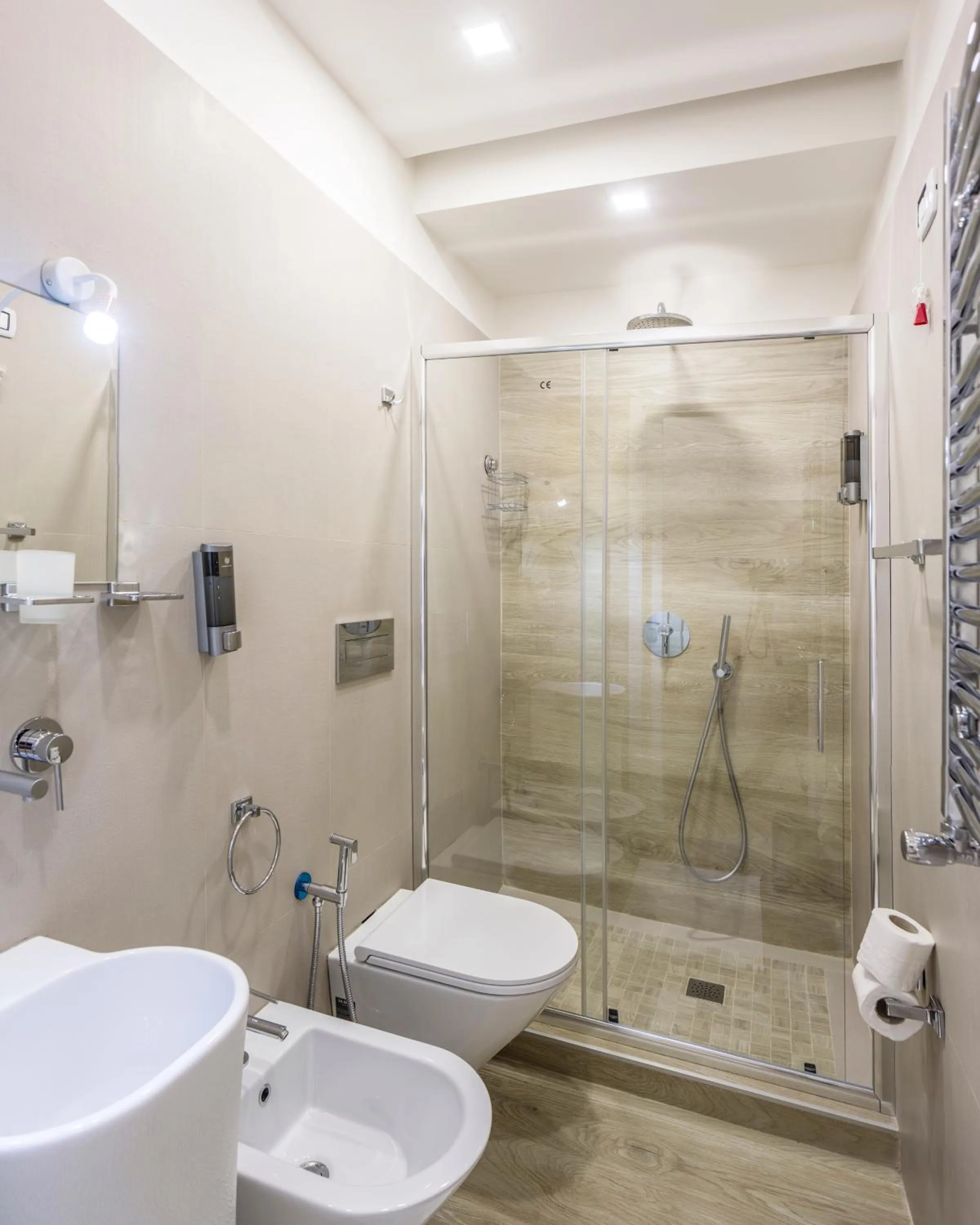 Shower in Terrazza Aragon Room and SPA