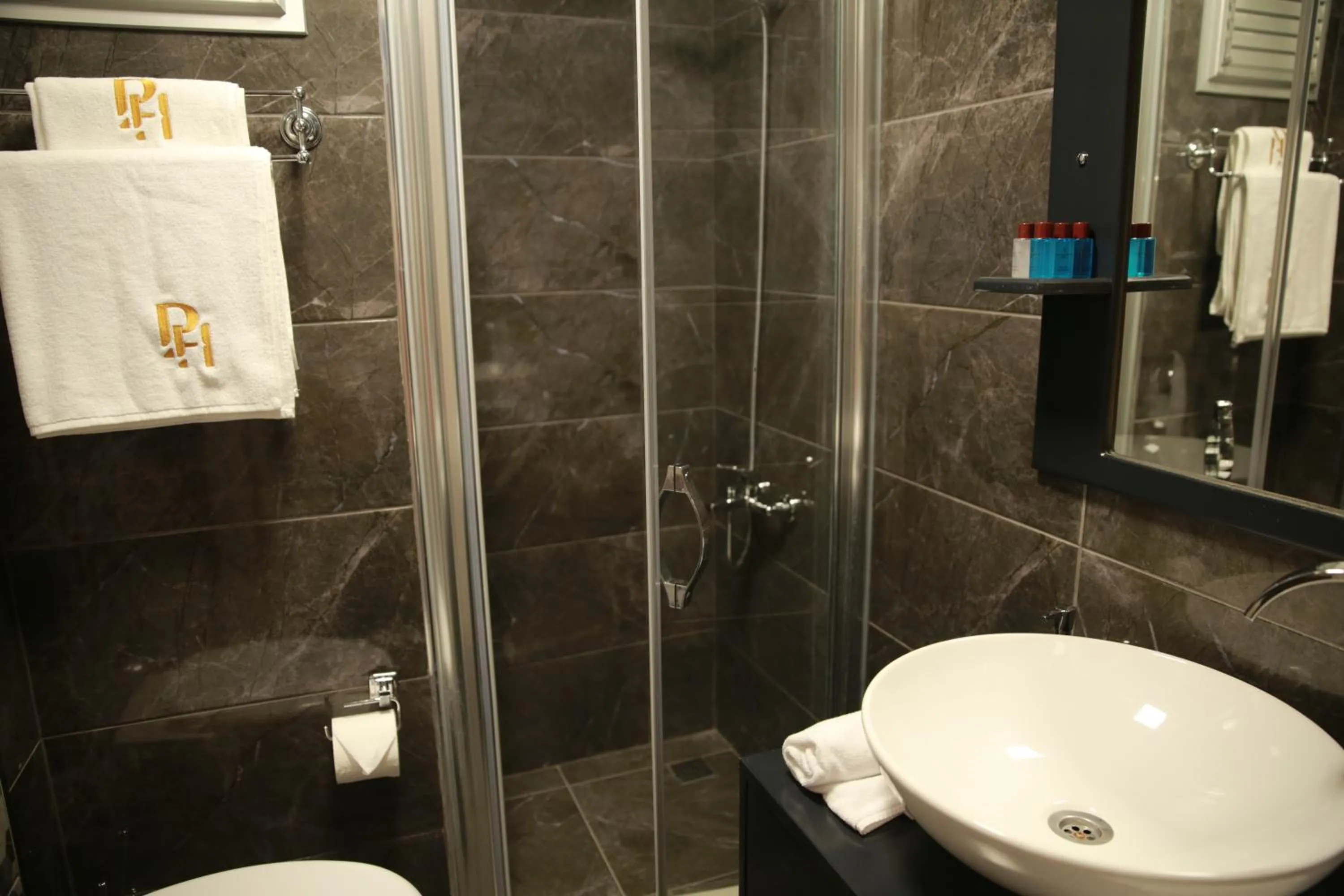 Shower in Pelican House Hotel