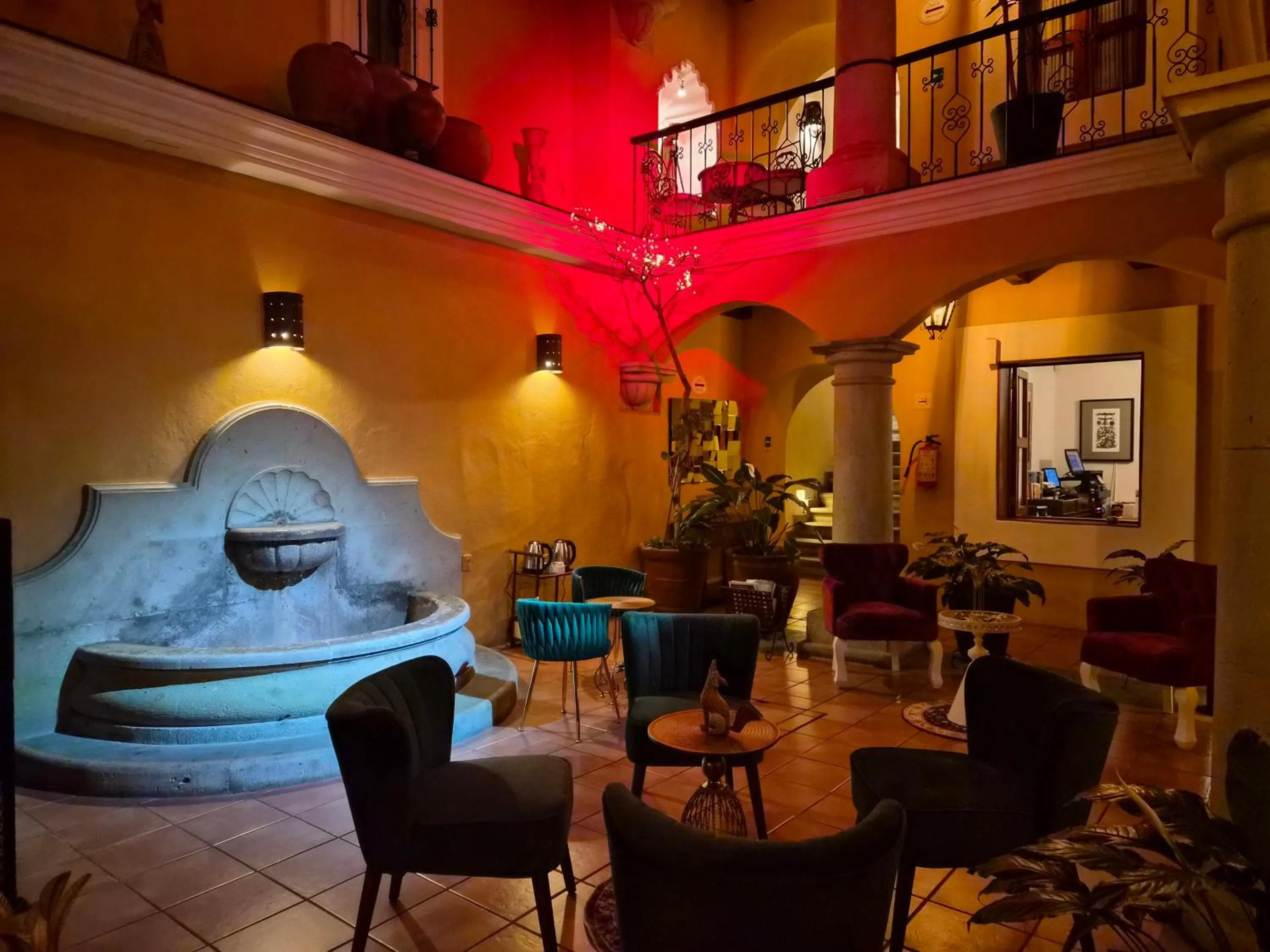 Bed in Hotel Casa Divina Oaxaca