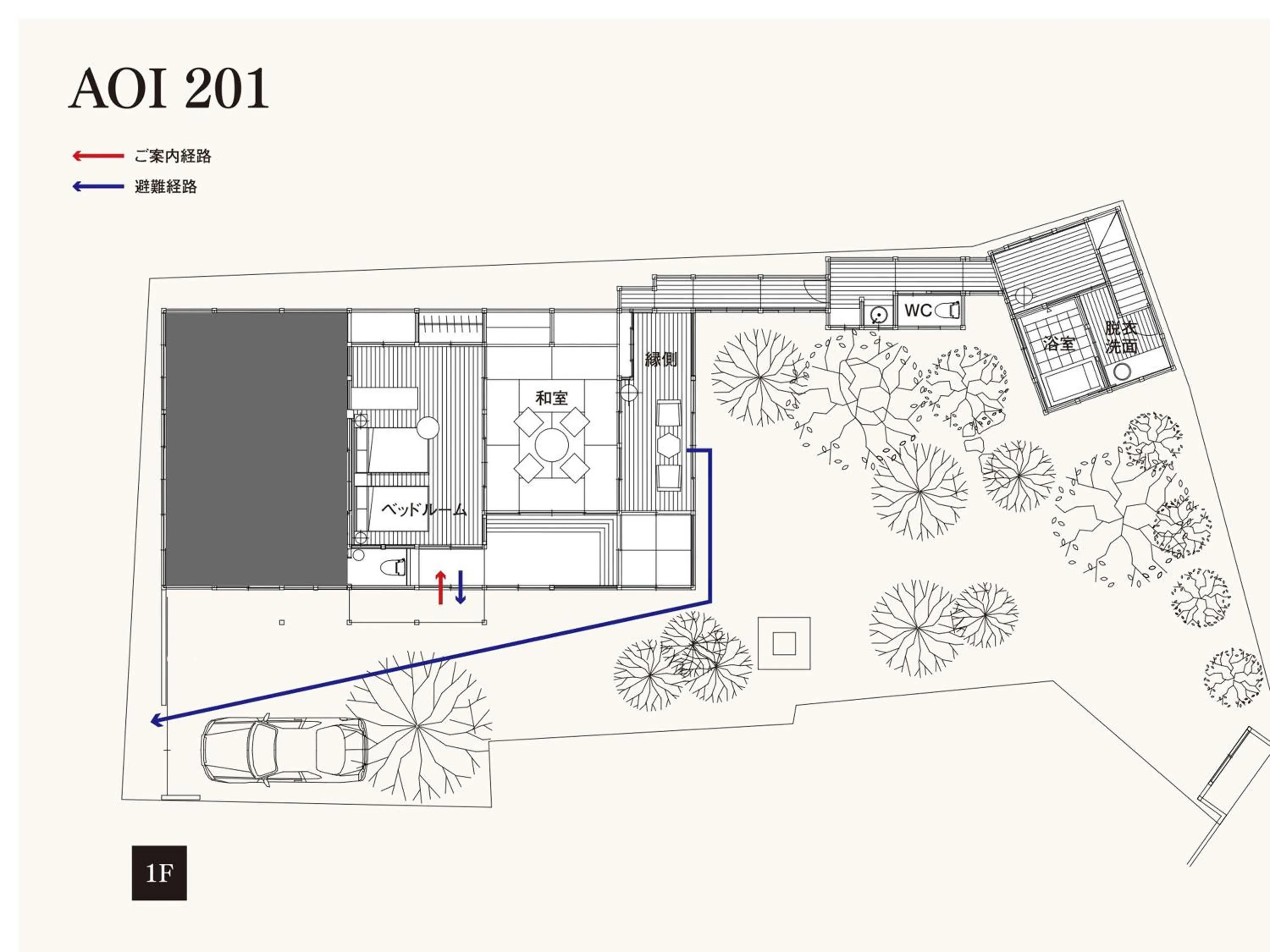 Floor plan in NIPPONIA Sawara Merchant Town Hotel