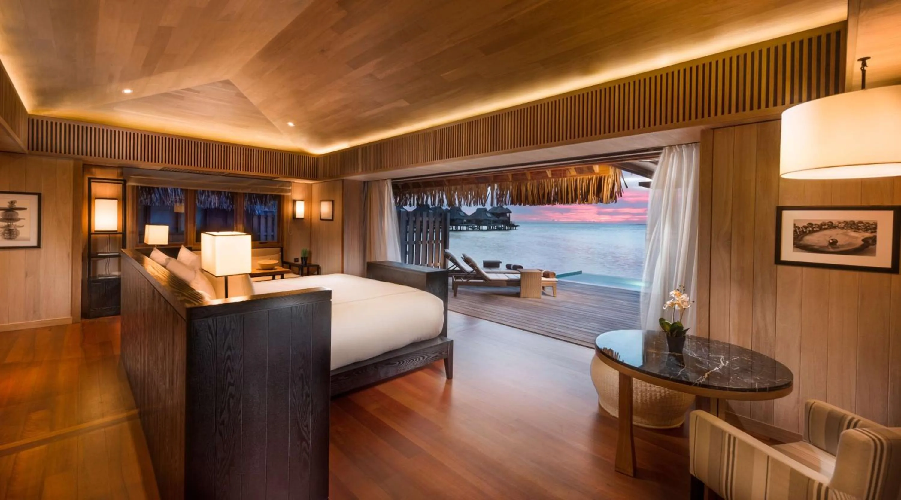 Bed in Conrad Bora Bora Nui