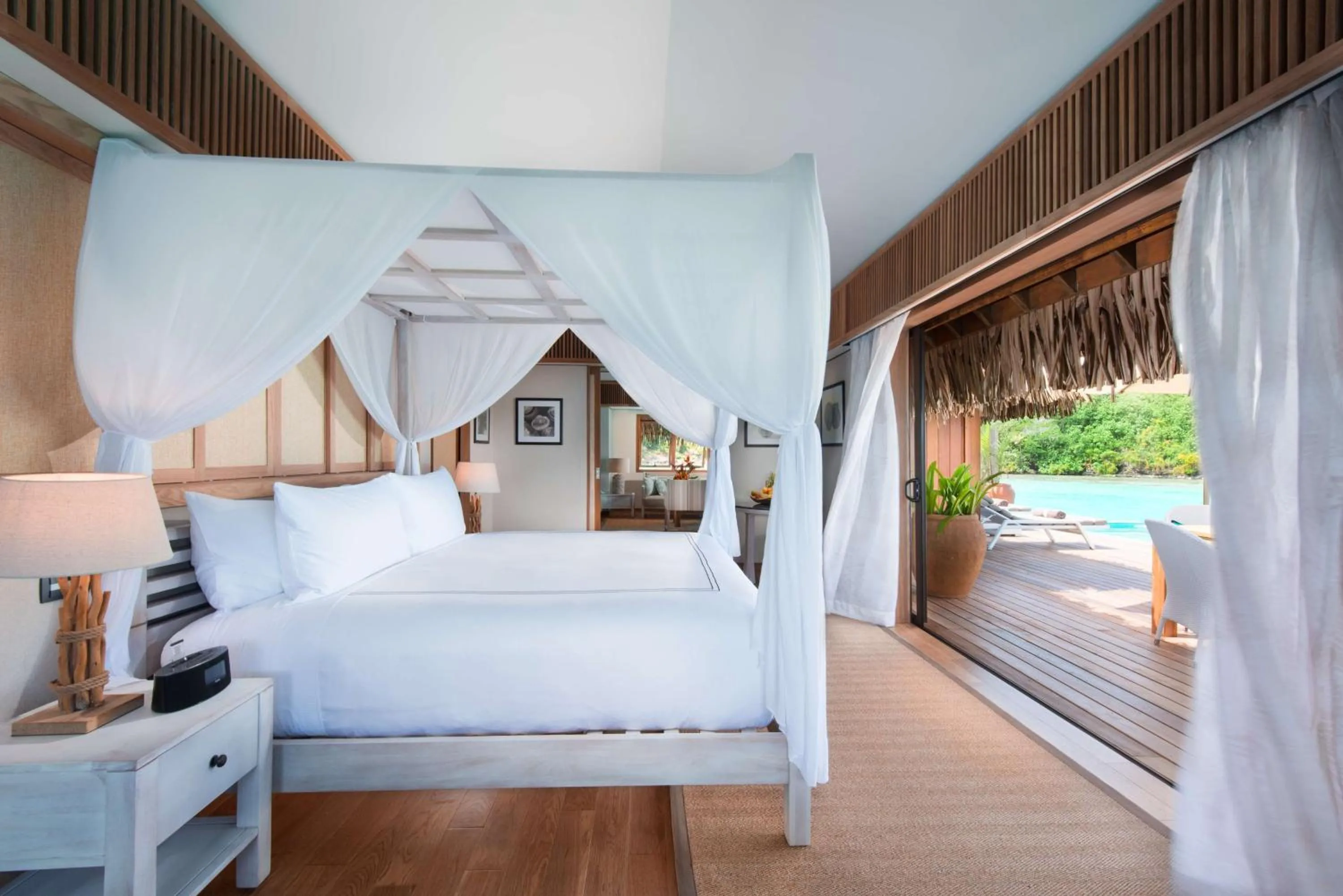 Bed in Conrad Bora Bora Nui