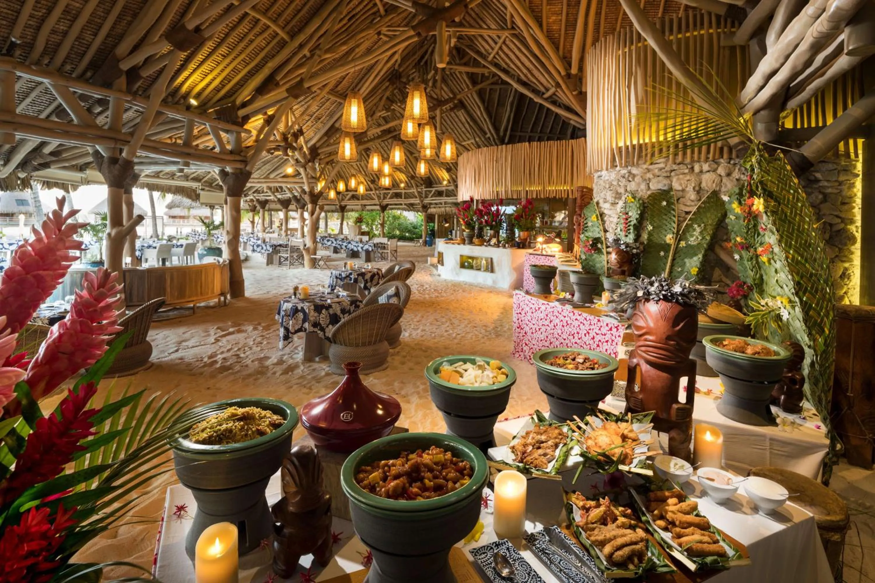 Dining area in Conrad Bora Bora Nui