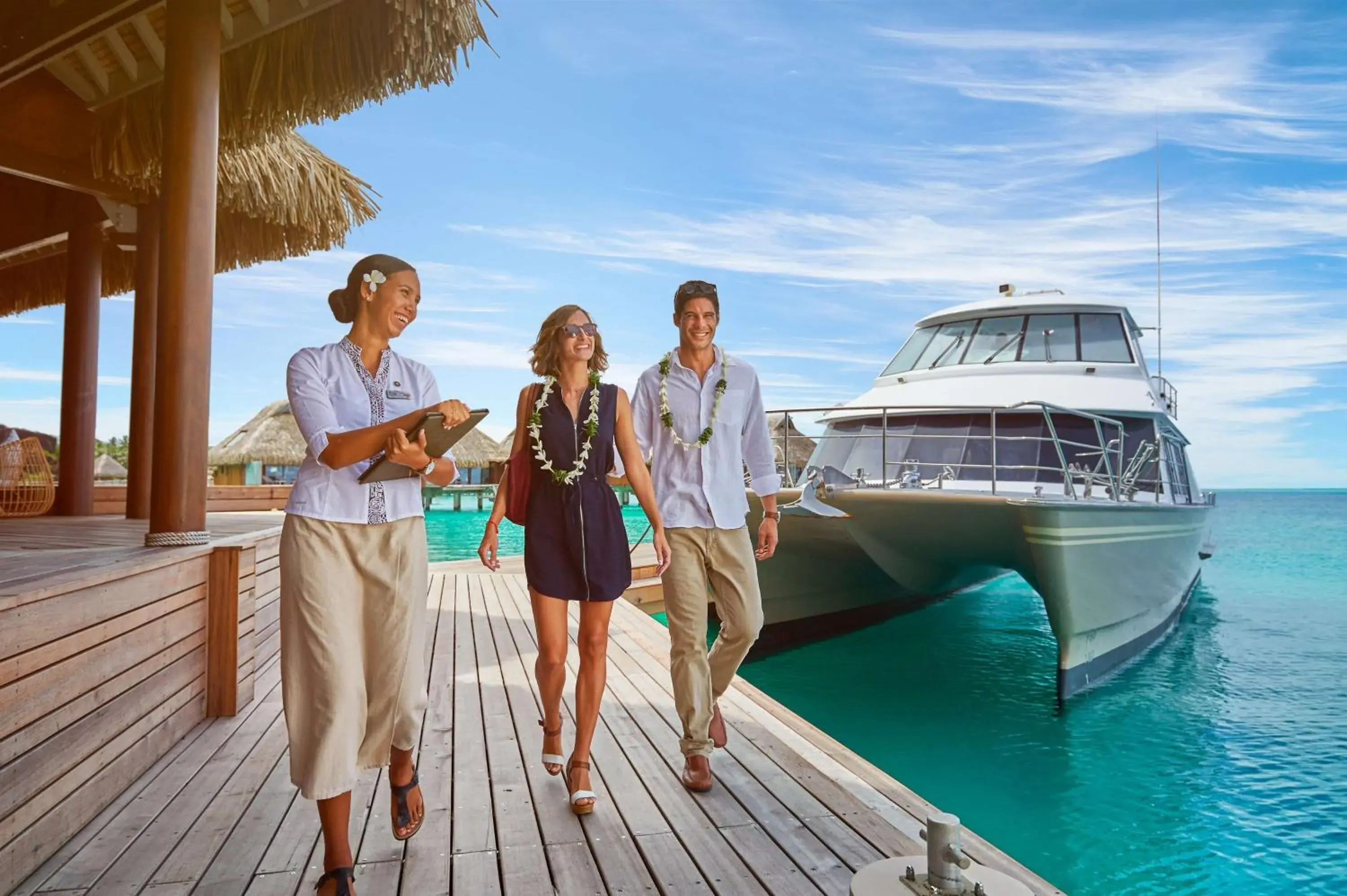 Lobby or reception in Conrad Bora Bora Nui Lobby or reception in Conrad Bora Bora Nui