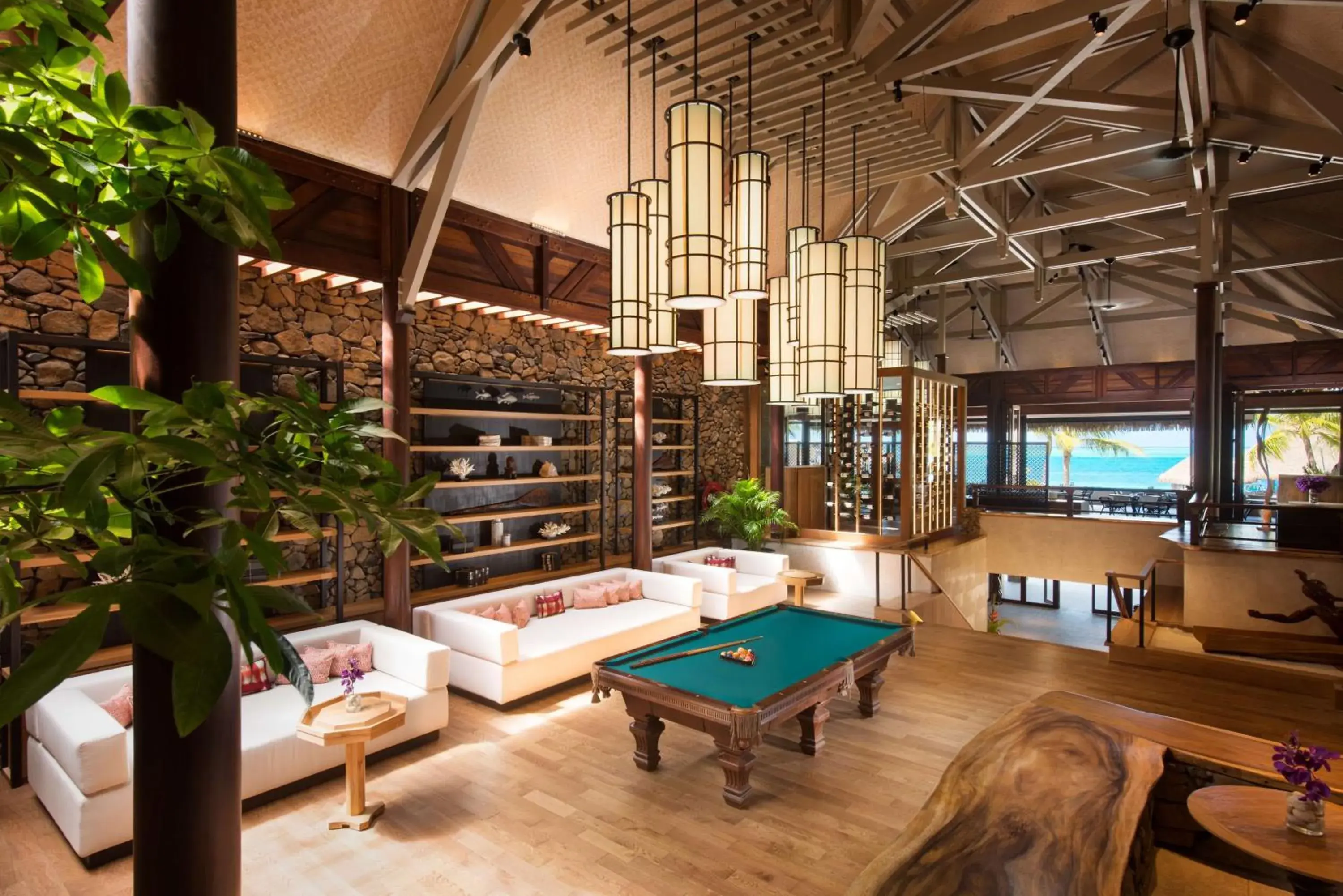 Lobby or reception in Conrad Bora Bora Nui Lobby or reception in Conrad Bora Bora Nui