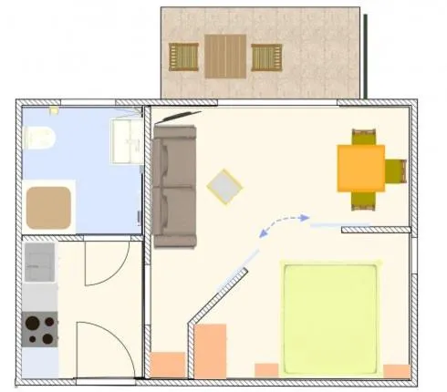 Floor plan in Alpenstern Finy, Bio-Gästehaus