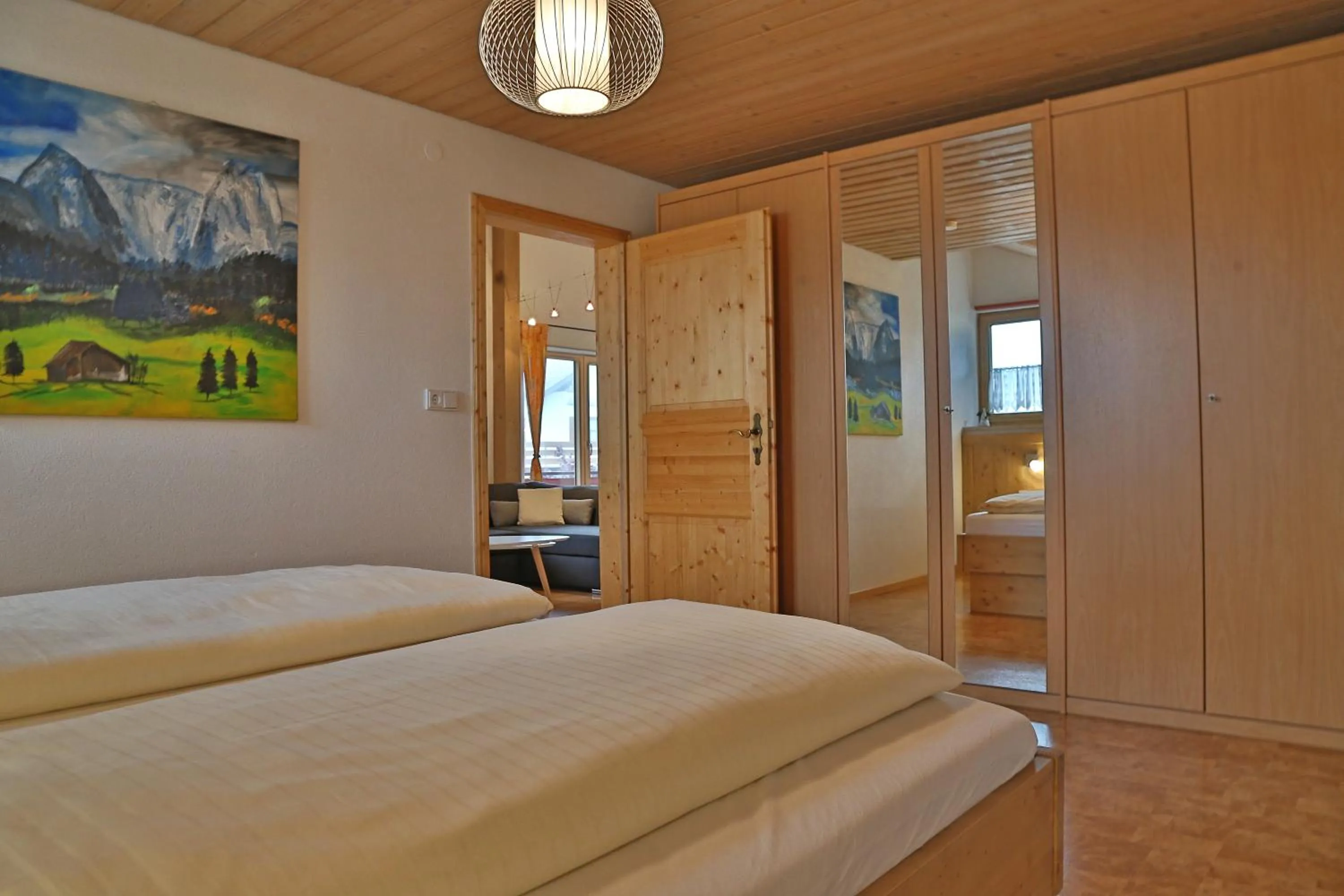 Bed in Alpenstern Finy, Bio-Gästehaus