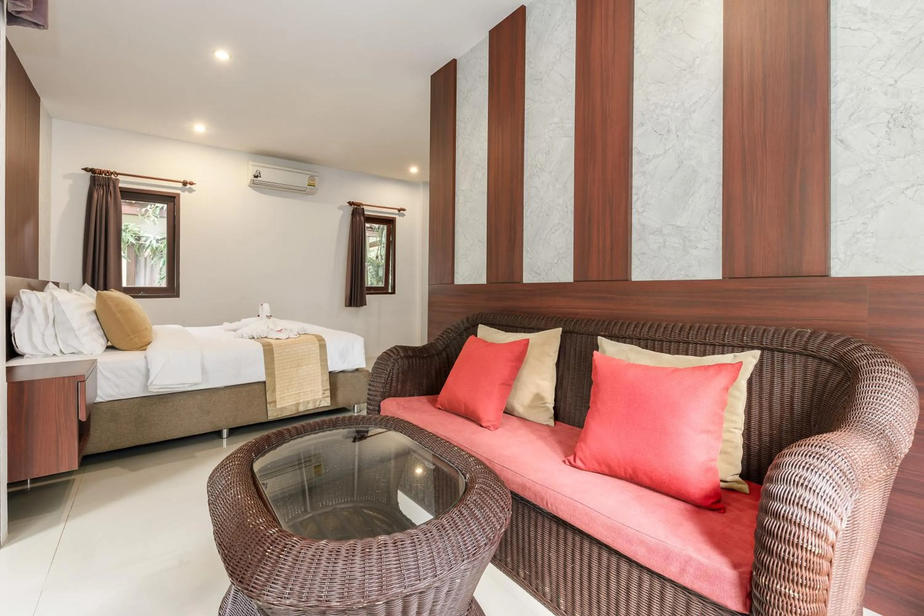 Seating area, Bed in Promtsuk Buri