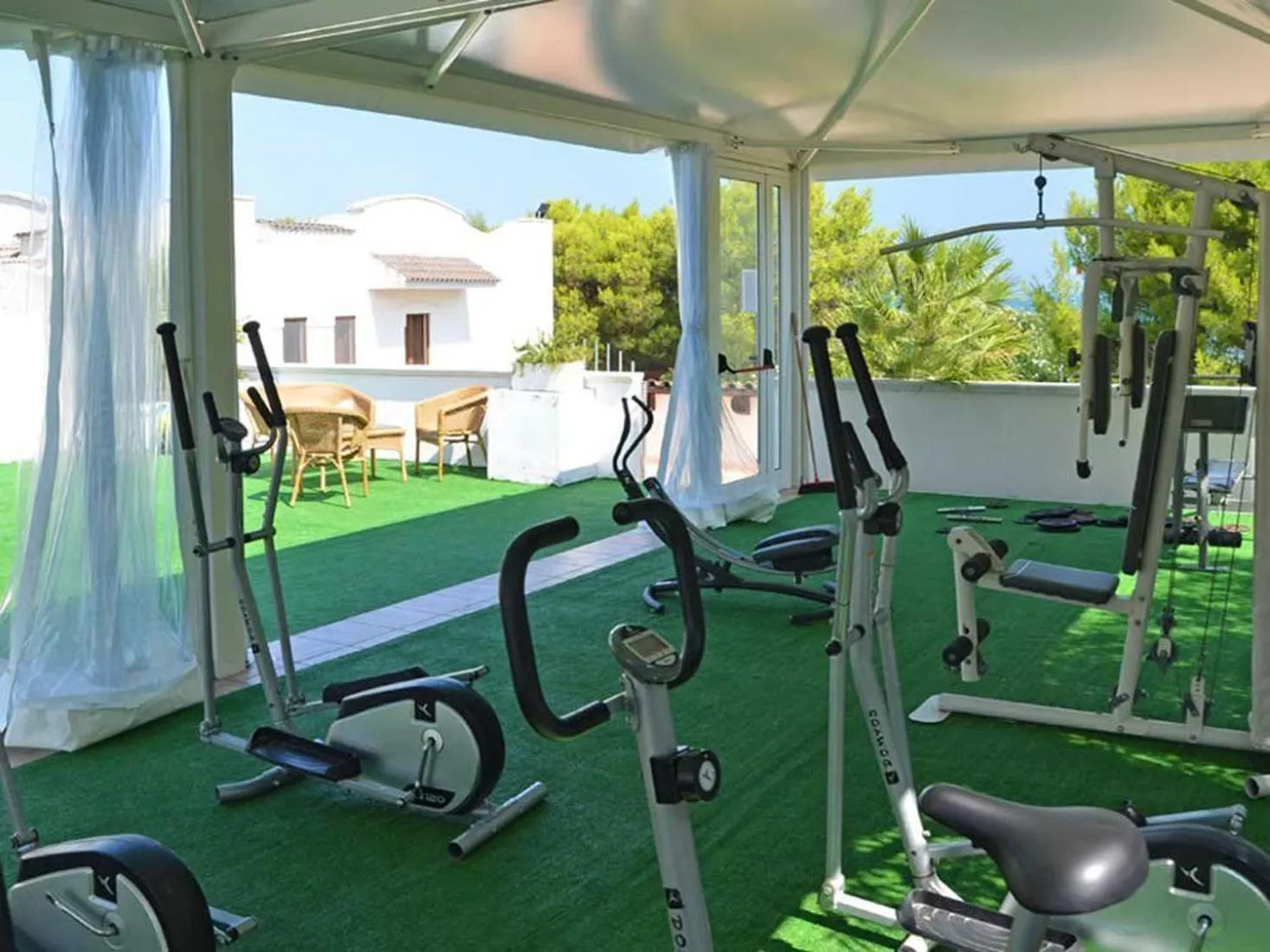Fitness centre/facilities in Hotel Gabbiano Beach